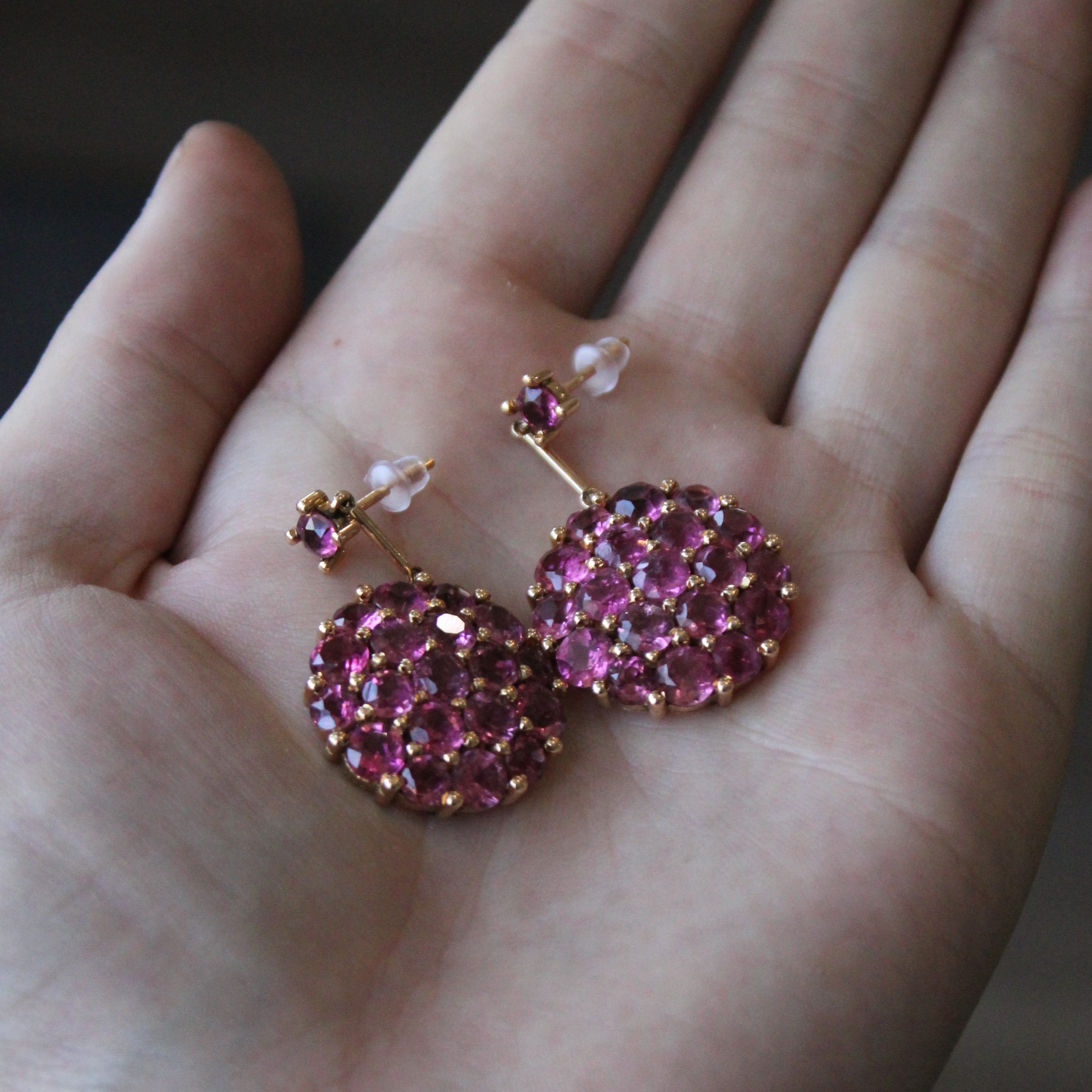 Boucles d'oreilles pendantes en tourmaline rose | 20,00 ct |