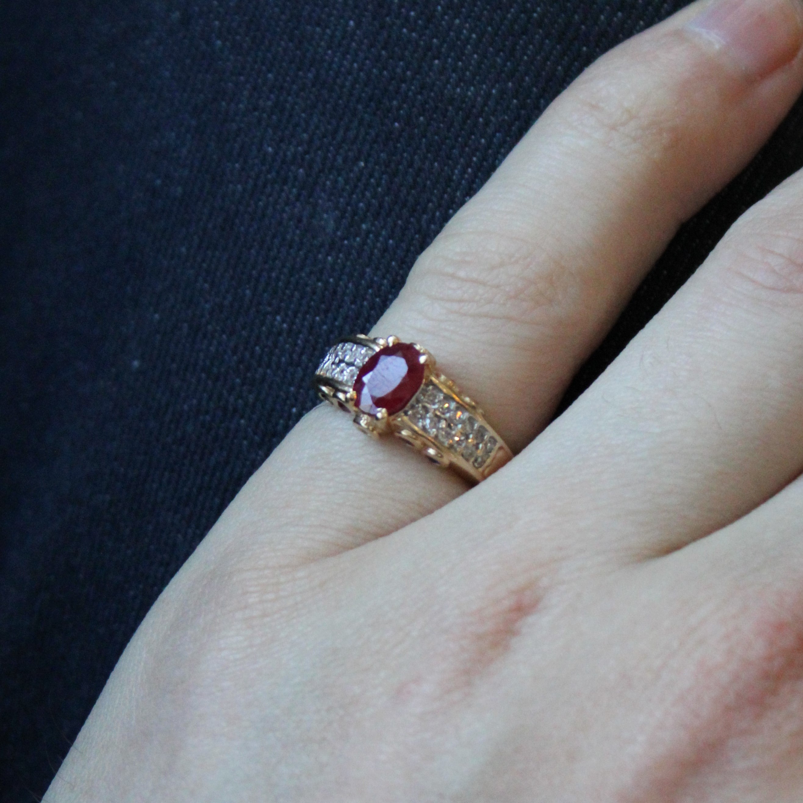 Multi Gem Engagement Ring | 0.95ctw | SZ 5 |