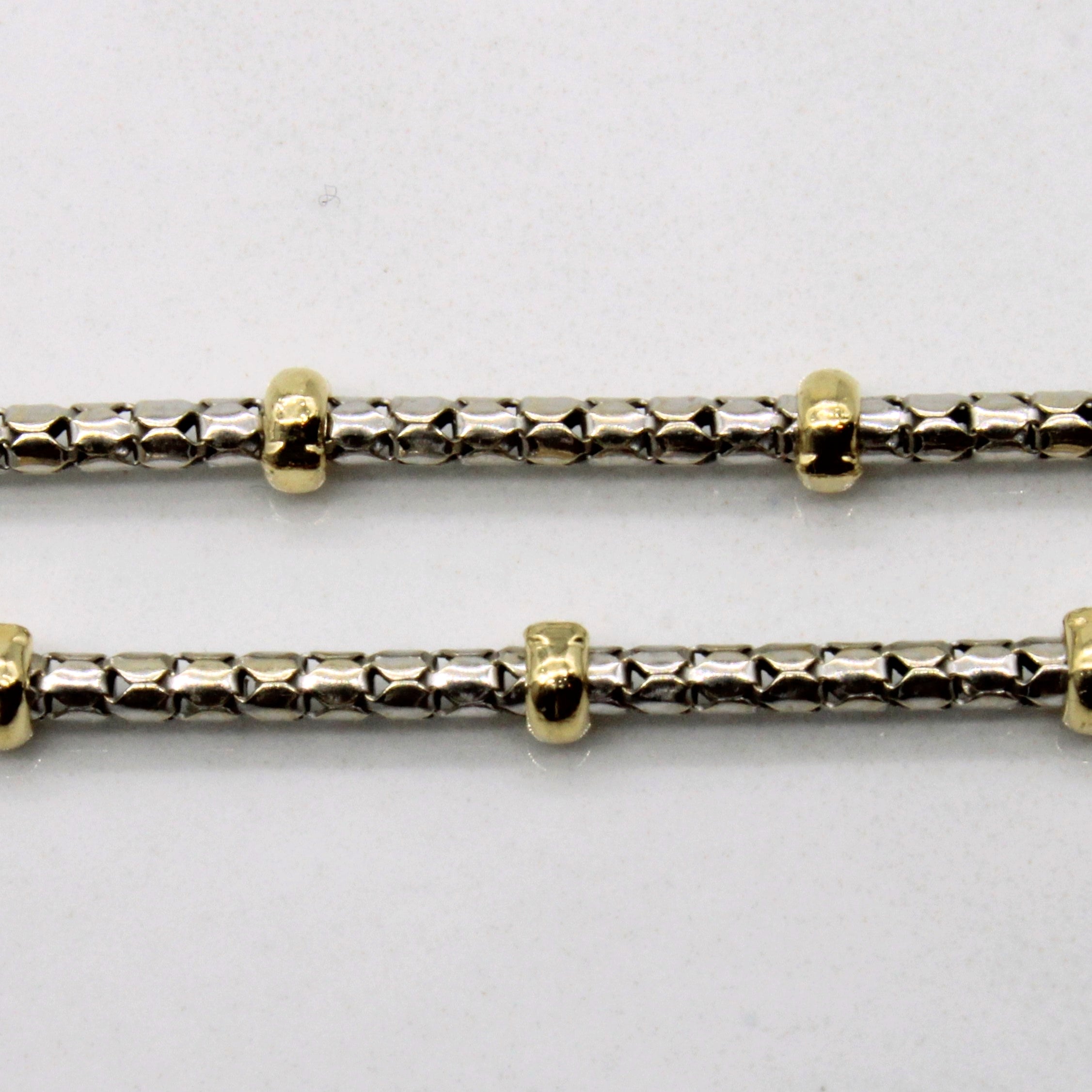 14k Two Tone Gold Necklace | 16" |