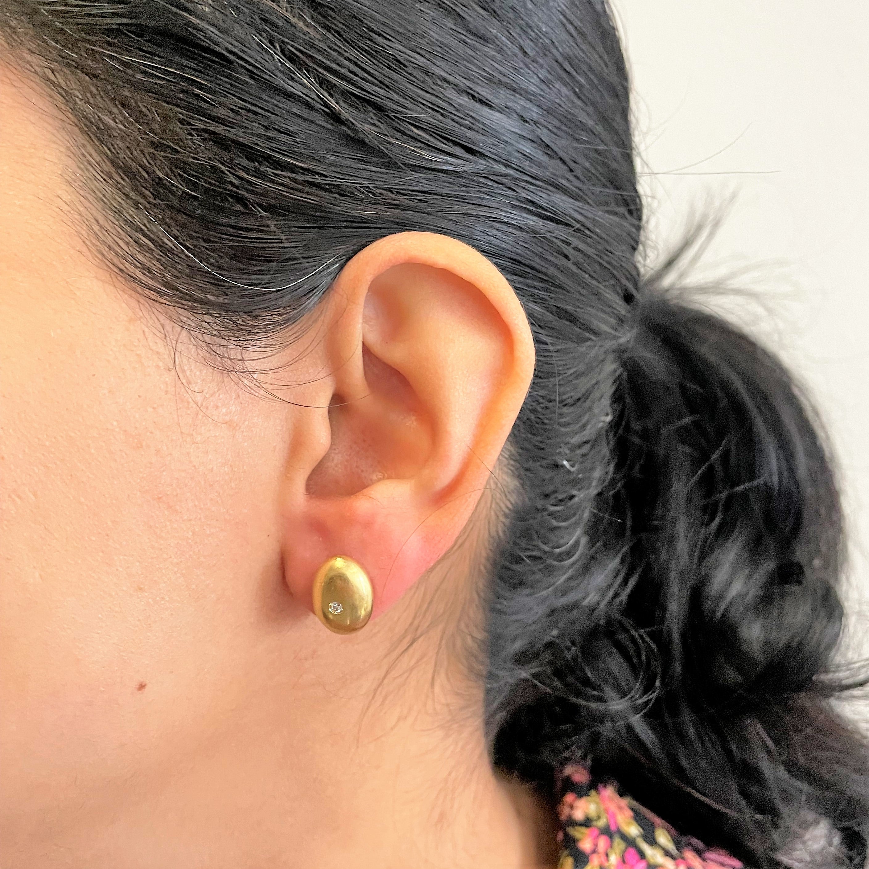 Flush Set Diamond Stud Earrings | 0.05ctw |