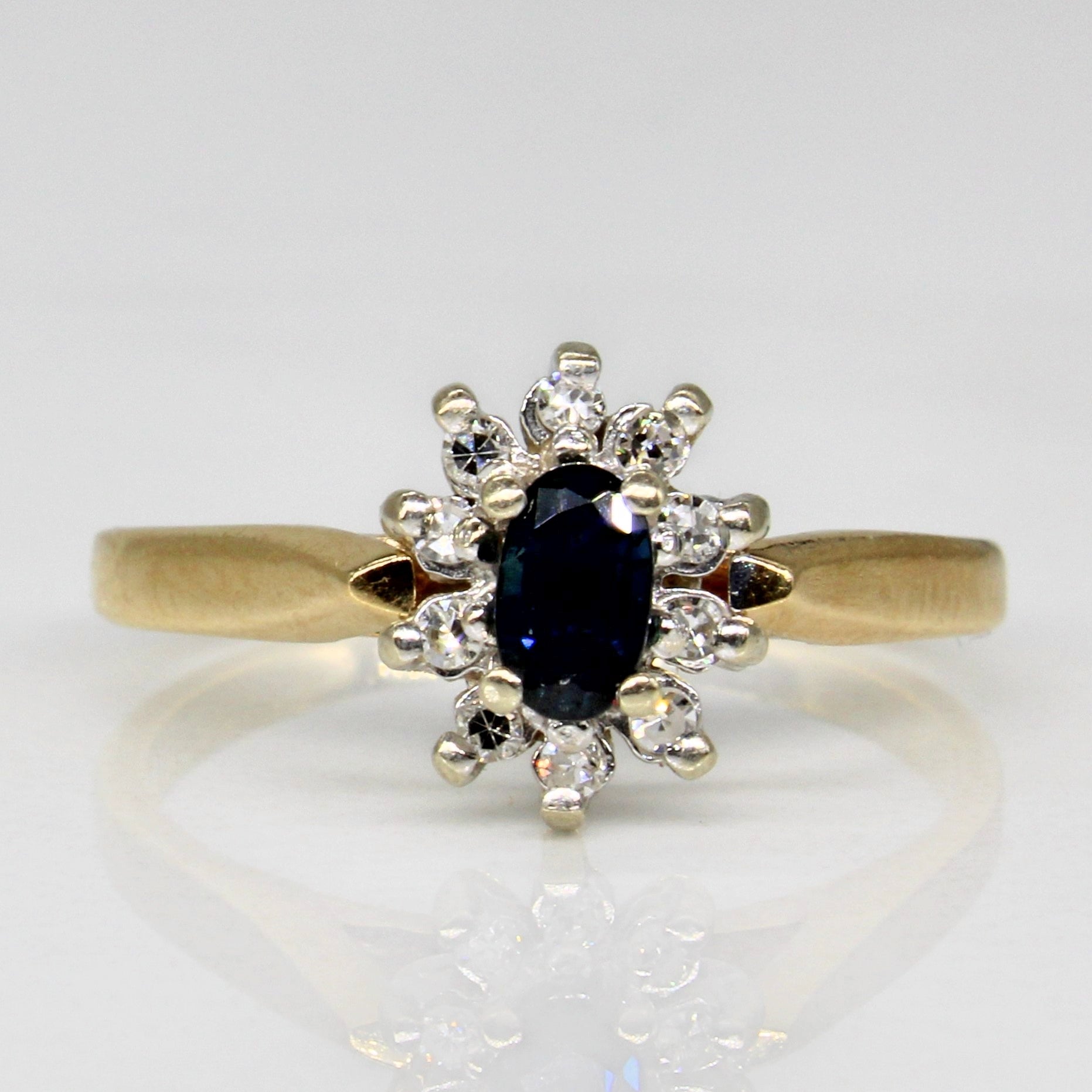 Tapered Sapphire & Diamond Ring | 0.22ct, 0.10ctw | SZ 7 |