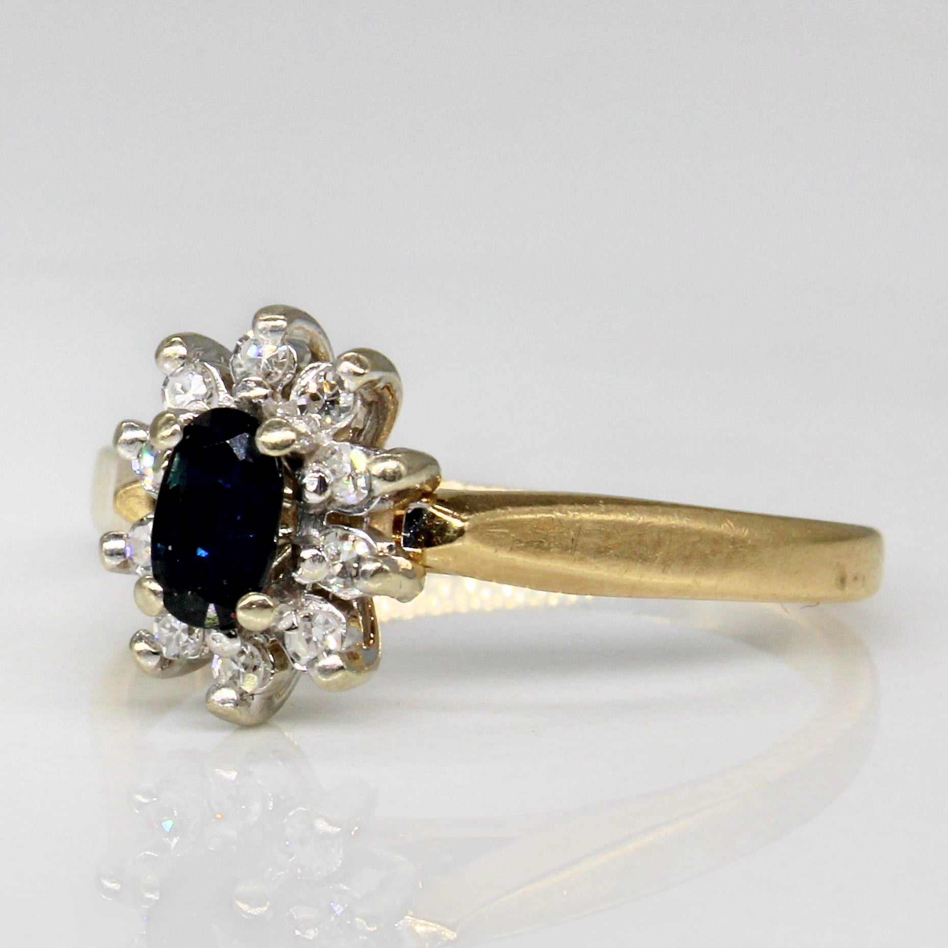Tapered Sapphire & Diamond Ring | 0.22ct, 0.10ctw | SZ 7 |