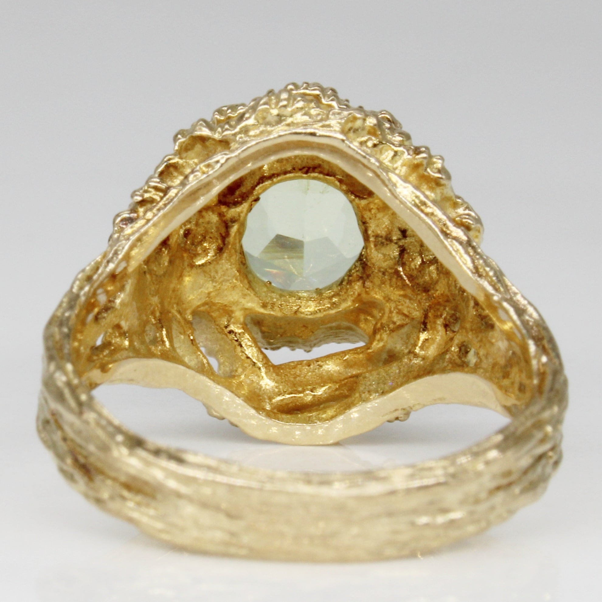 Synthetic Spinel High Set Cocktail Ring | 1.78ct | SZ 6 |