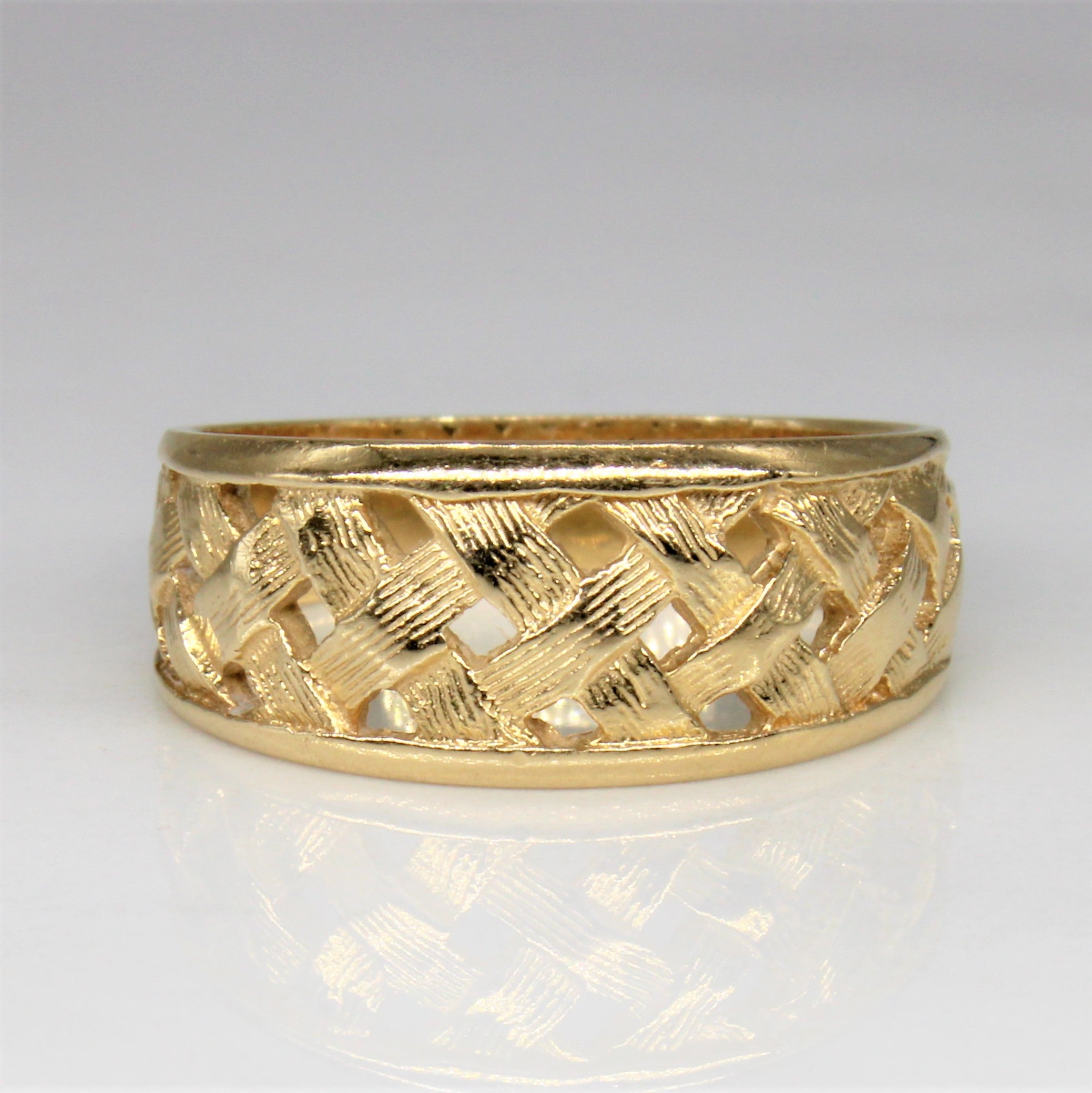 Textured Woven Gold Ring | SZ 6.25 |