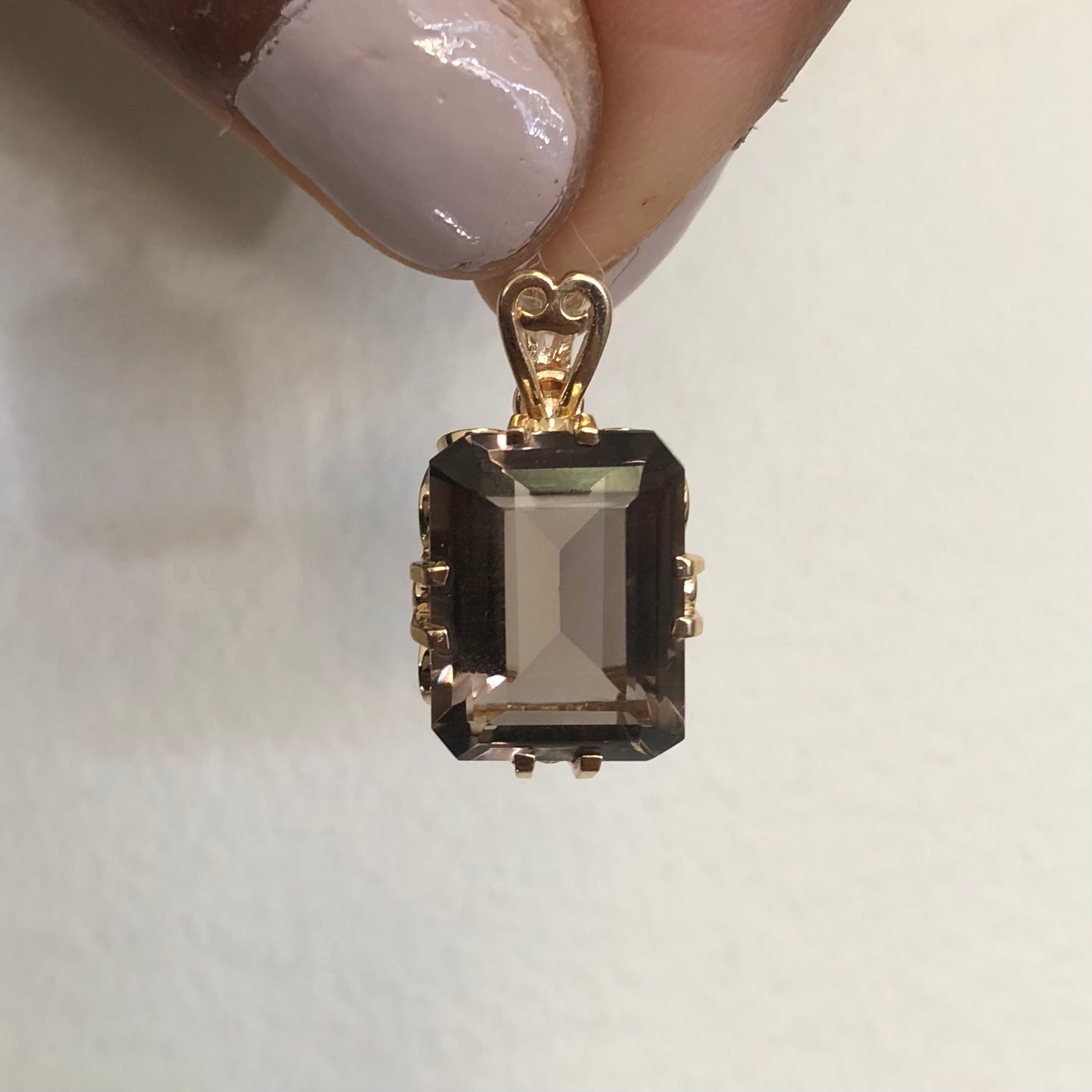 Filigree Smoky Quartz Pendant | 9.75ct |