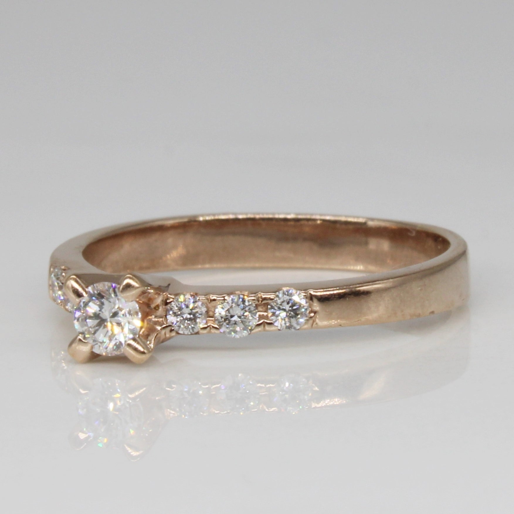 Petite Rose Gold Diamond Ring | 0.20ctw | SZ 5.75 |
