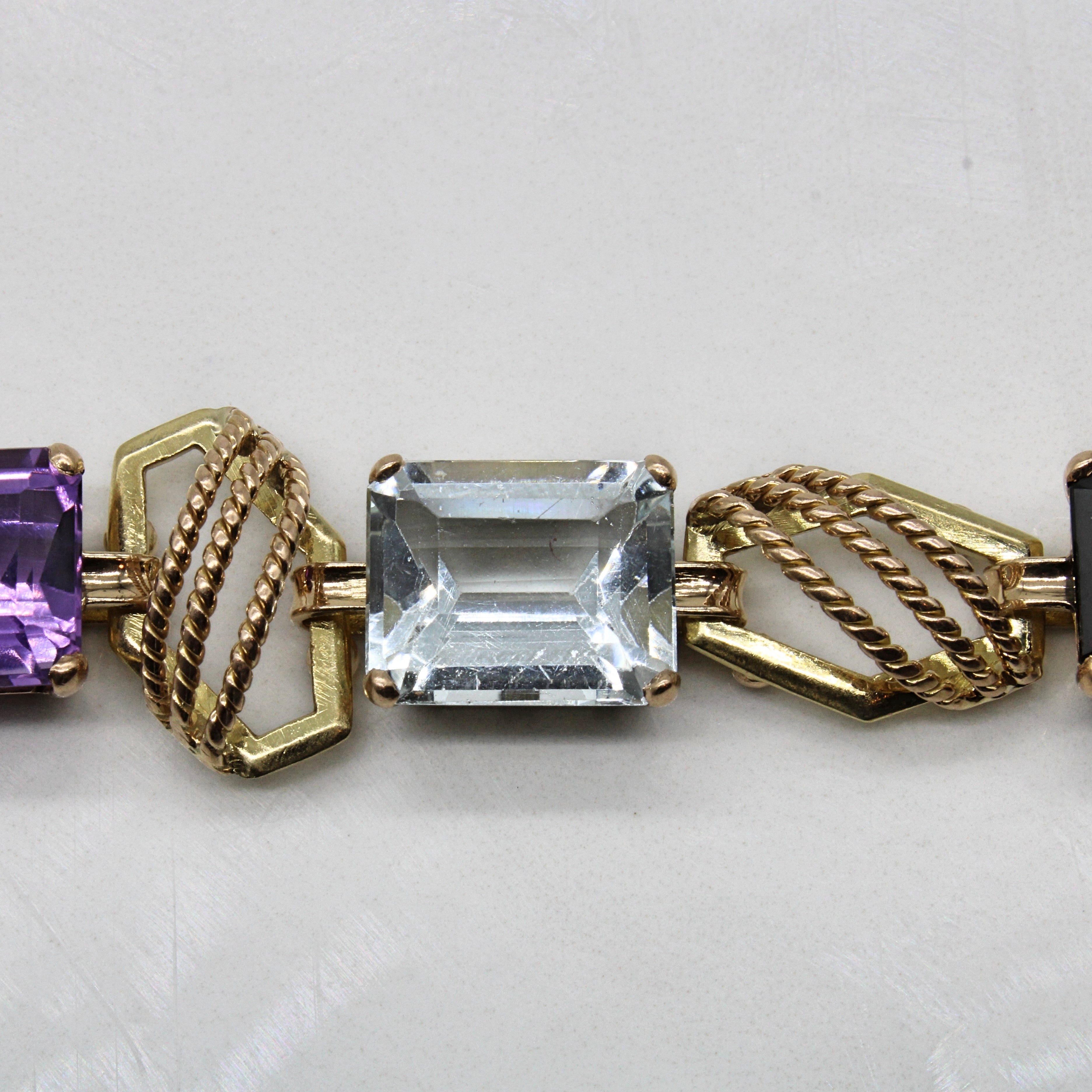 Multi Gem Link Bracelet | 29.70ctw | 7" |