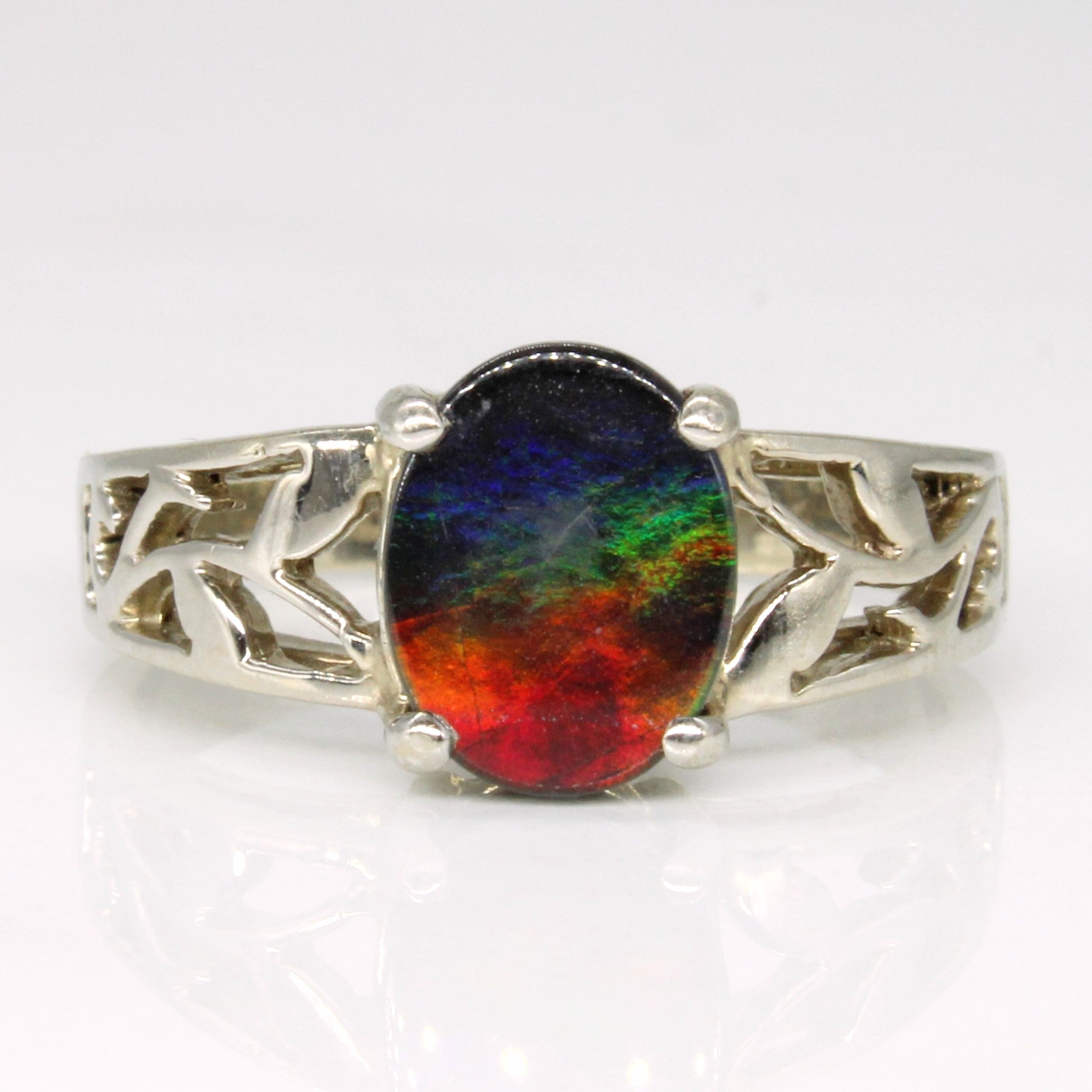 Ammolite Cocktail Ring | 0.90ct | SZ 7.25 |