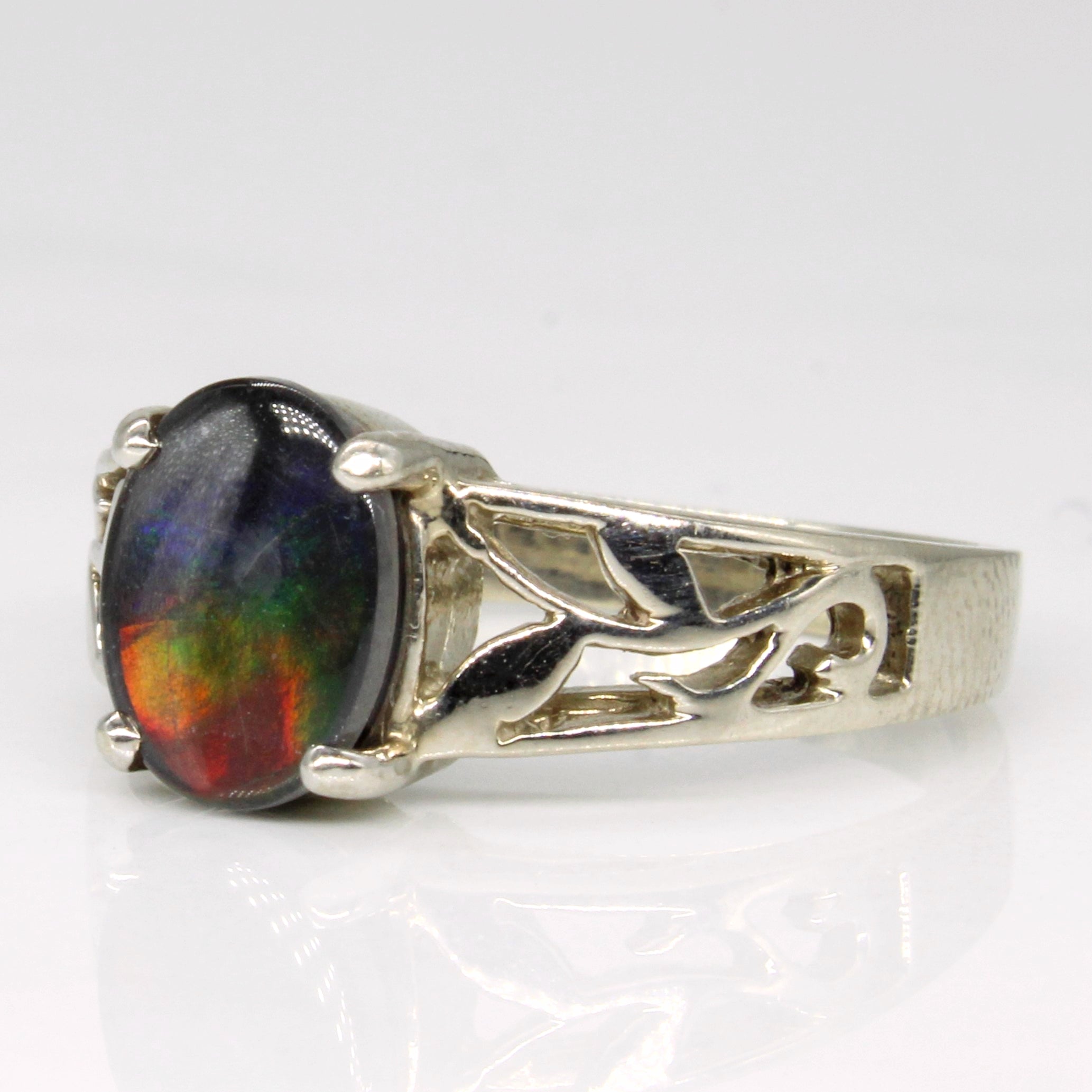 Ammolite Cocktail Ring | 0.90ct | SZ 7.25 |