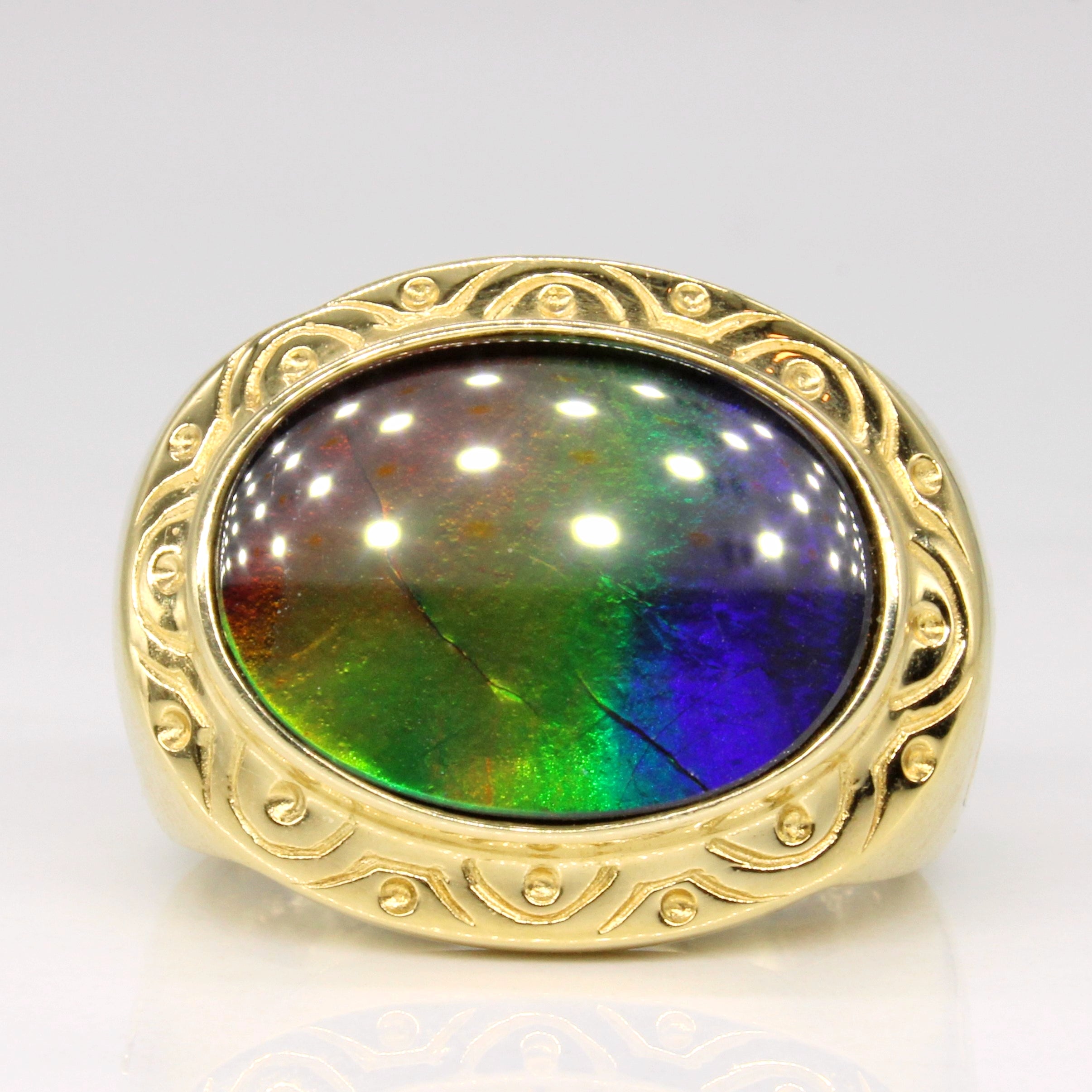 Ammolite Cocktail Ring | 3.70ct | SZ 7 |