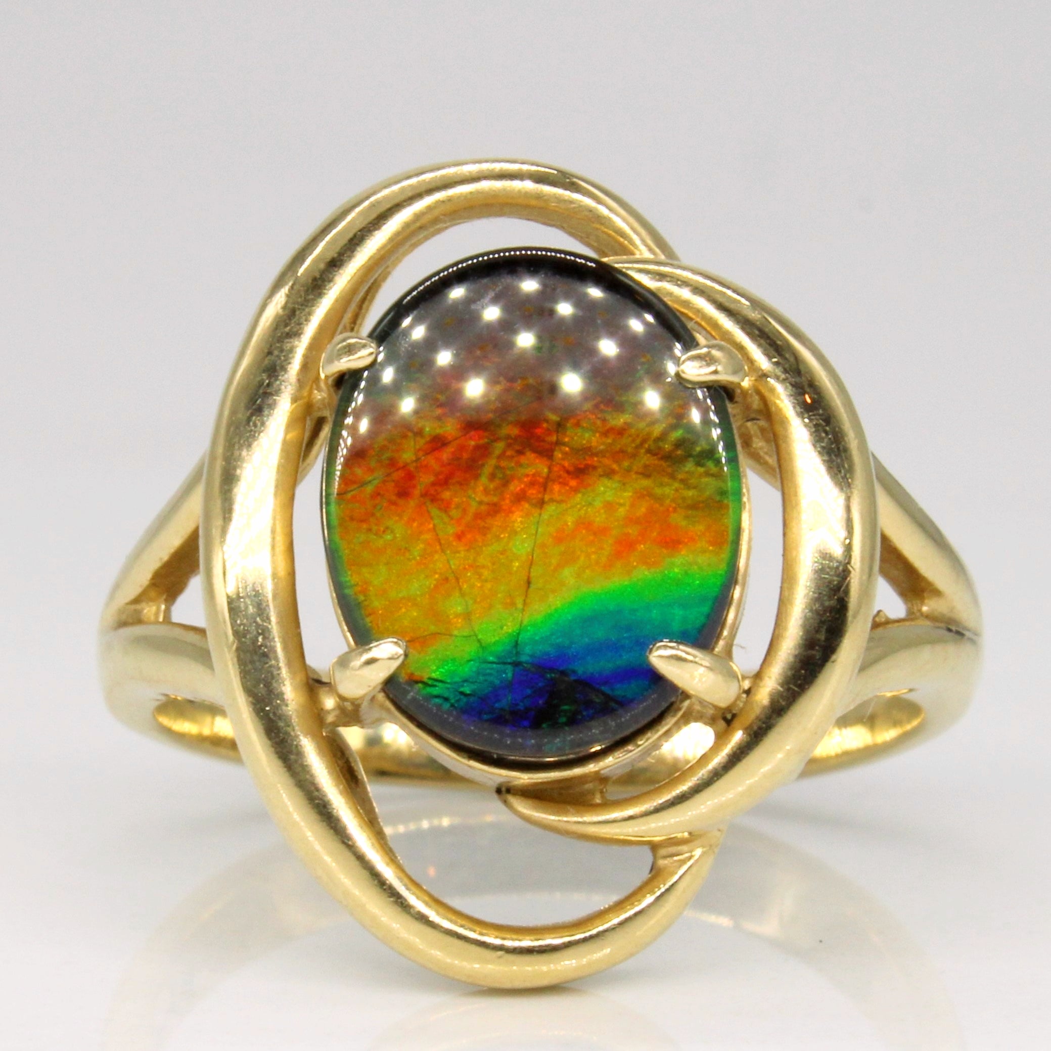 Ammolite Cocktail Ring | 1.80ct | SZ 7.5 |