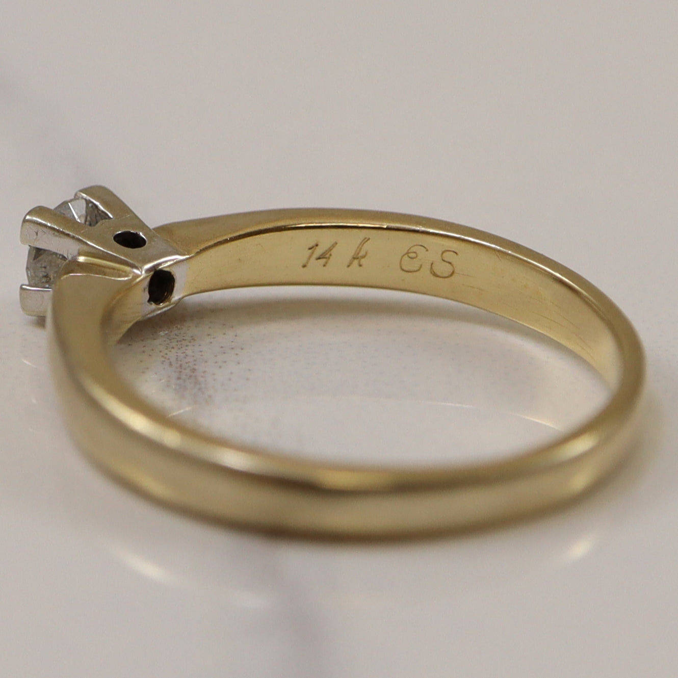 Square Set Diamond Solitaire Ring | 0.23ct | SZ 7 |