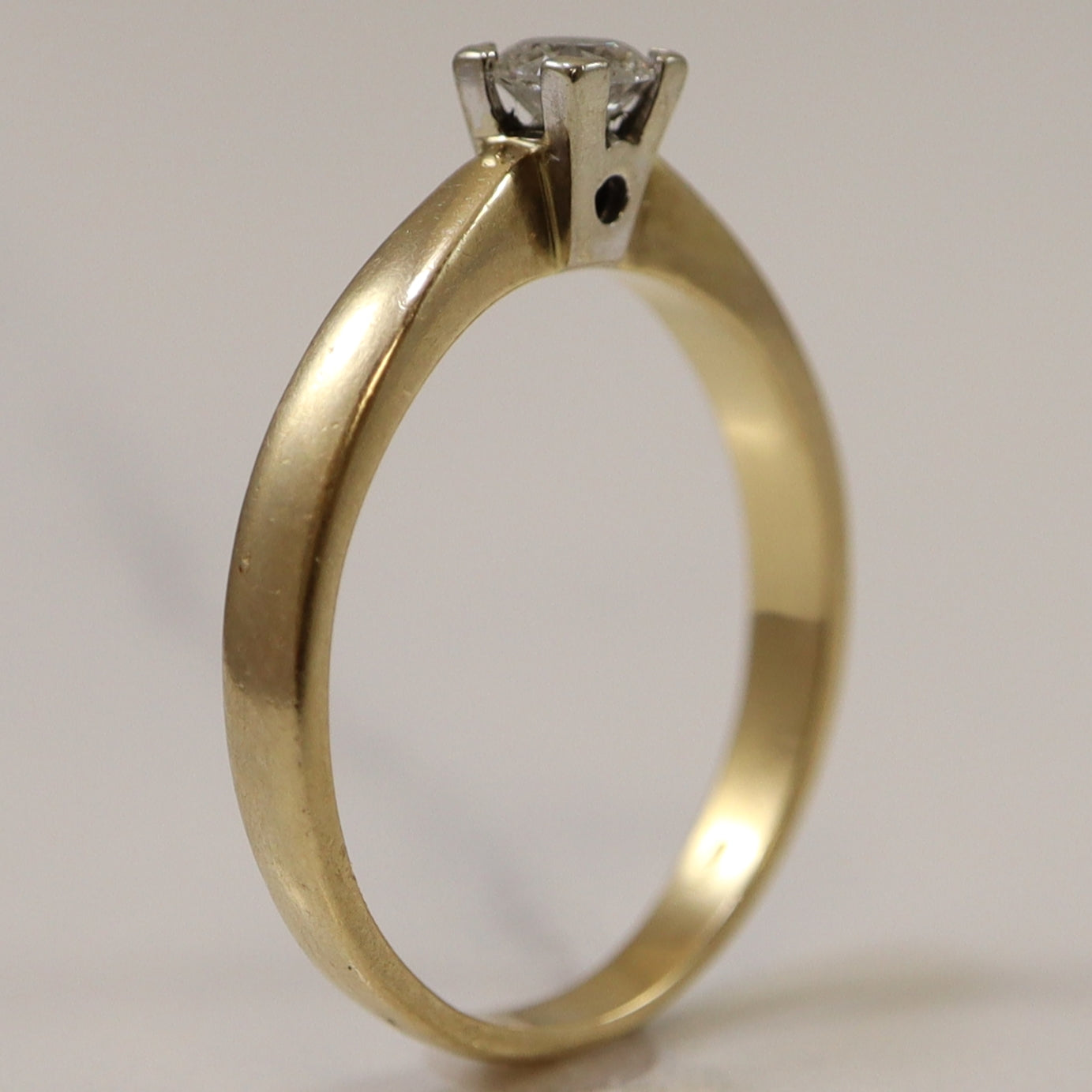 Square Set Diamond Solitaire Ring | 0.23ct | SZ 7 |