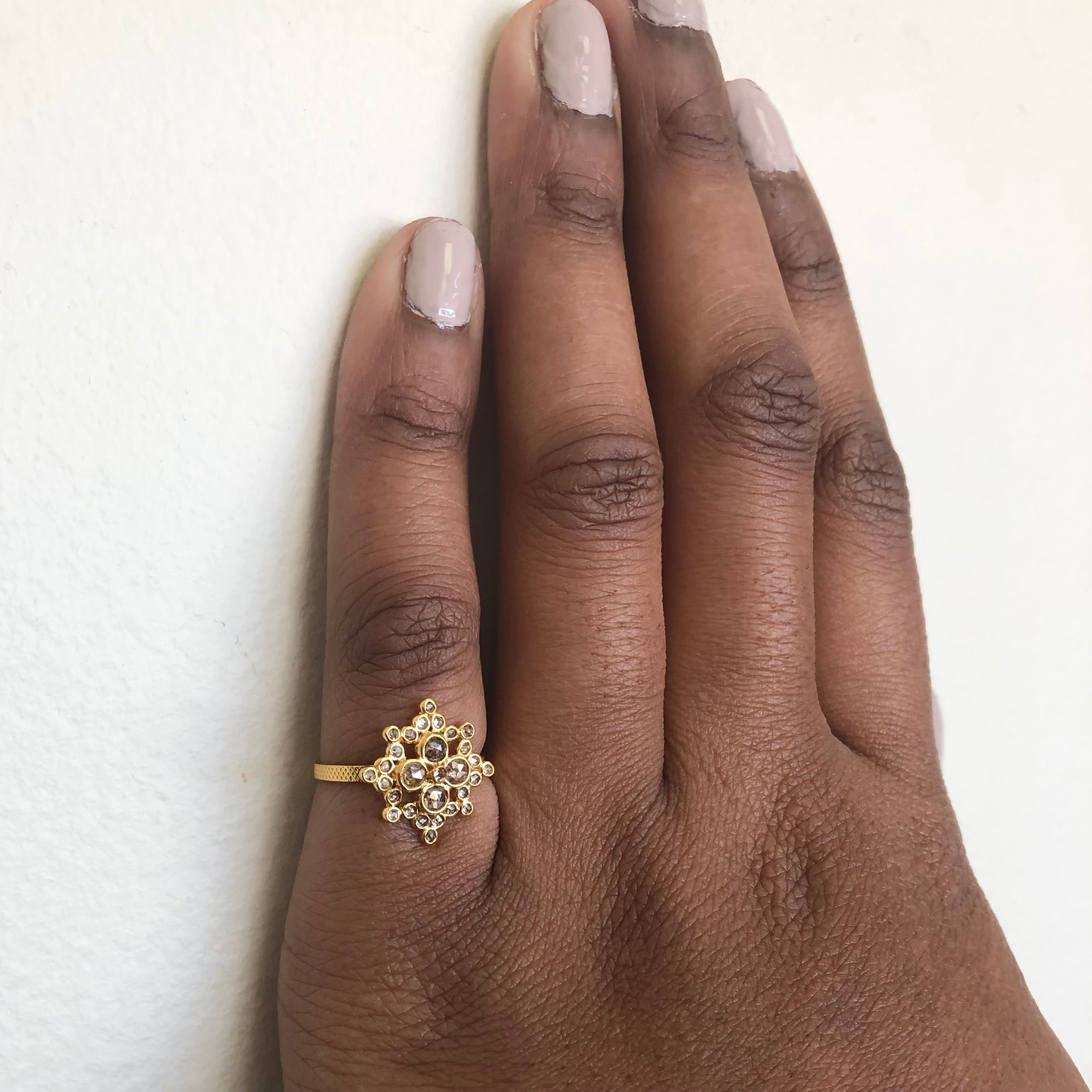 Rose Cut Diamond Cluster Ring | 0.50ctw | SZ 6 |