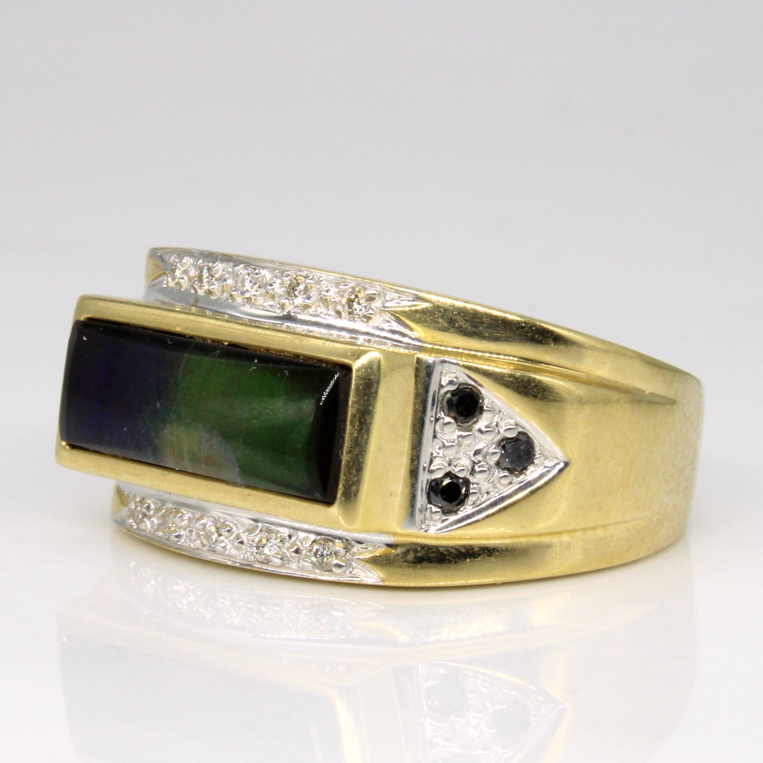Ammolite & Diamond Cocktail Ring | 1.00ct, 0.11ctw | SZ 8.25 |