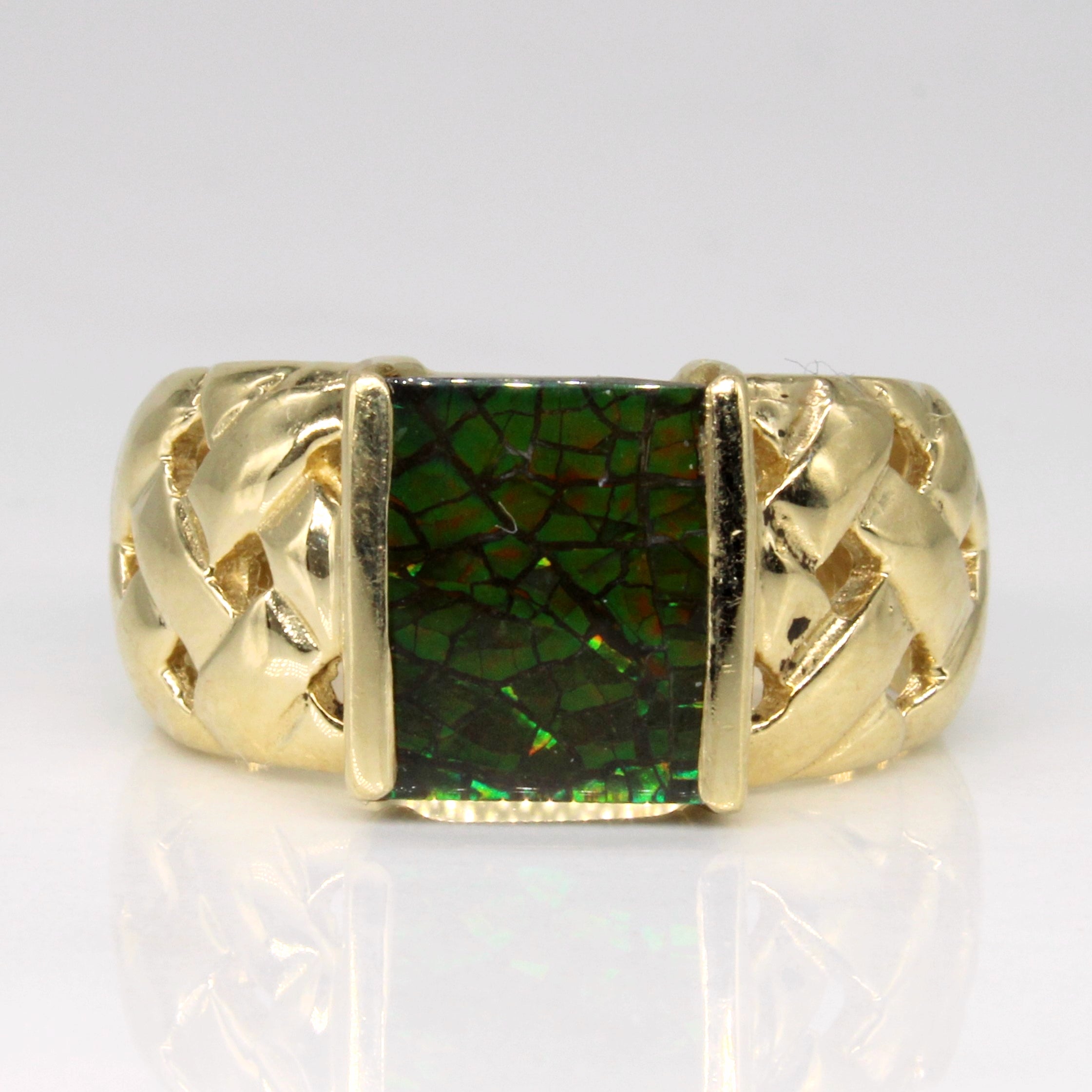 Ammolite Cocktail Ring | 1.26ct | SZ 7.25 |