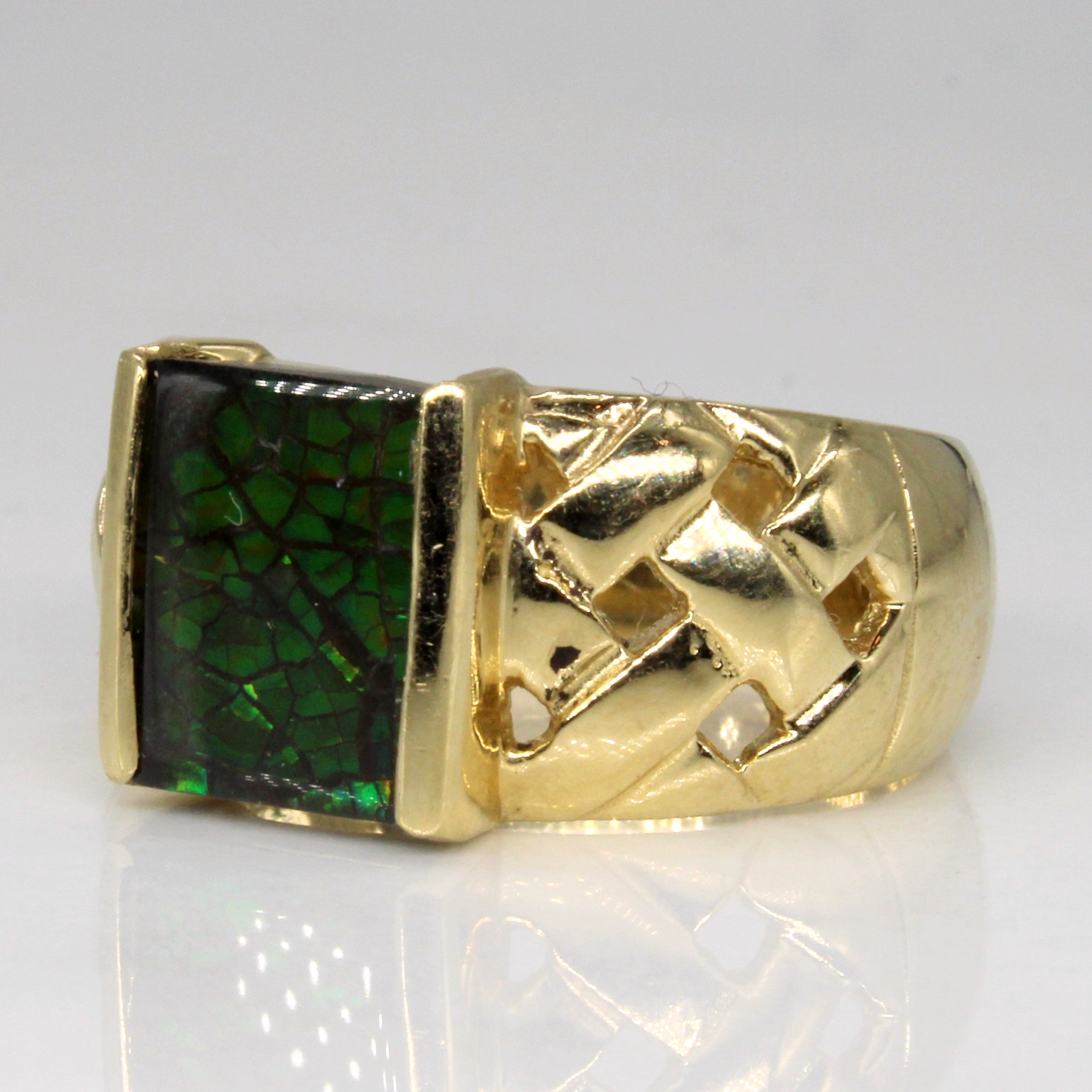 Ammolite Cocktail Ring | 1.26ct | SZ 7.25 |
