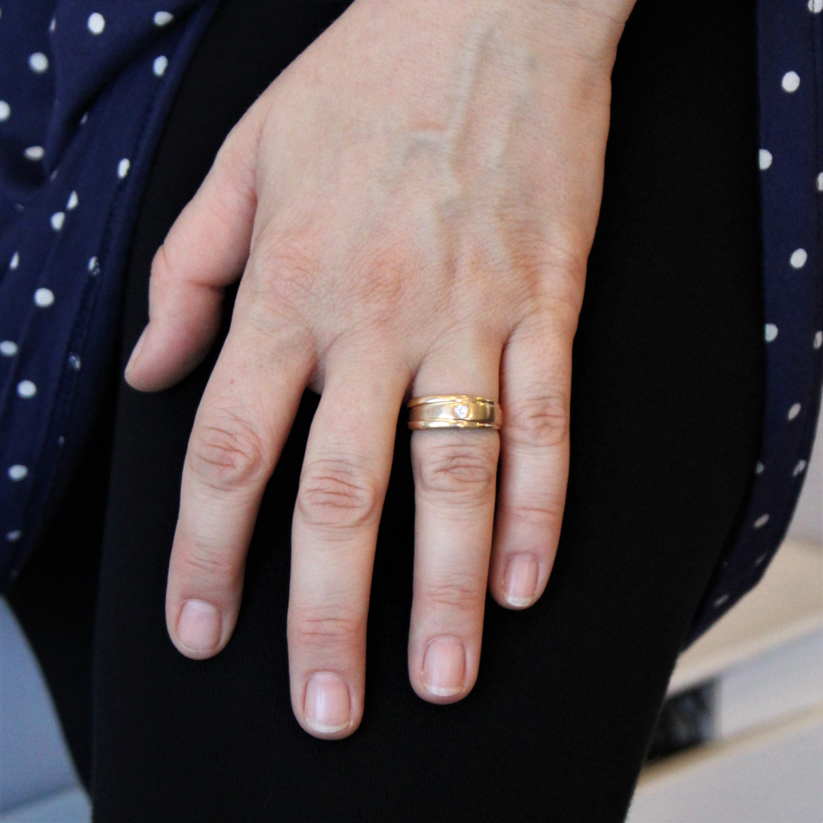 Flush Set Diamond Ring | 0.07ct | SZ 8 |