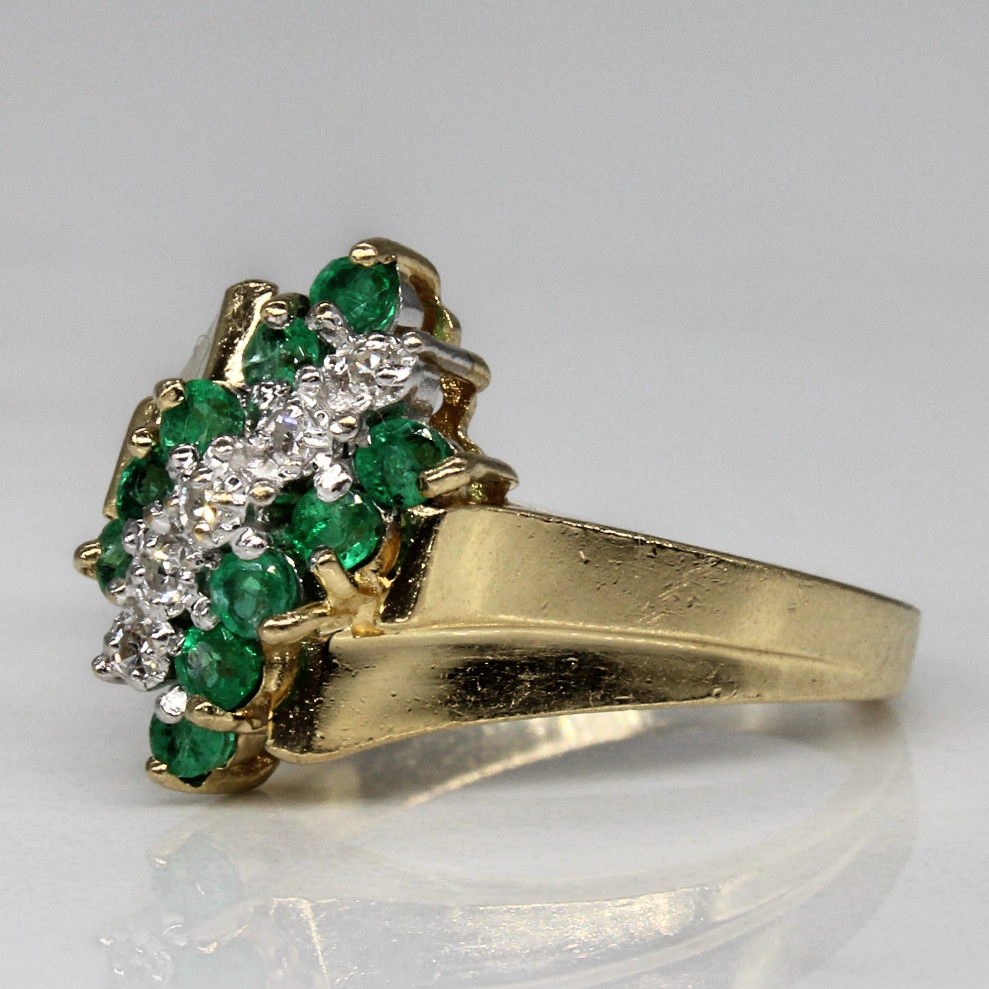 Emerald & Diamond Cascade Ring | 0.20ctw, 0.04ctw | SZ 5.75 |