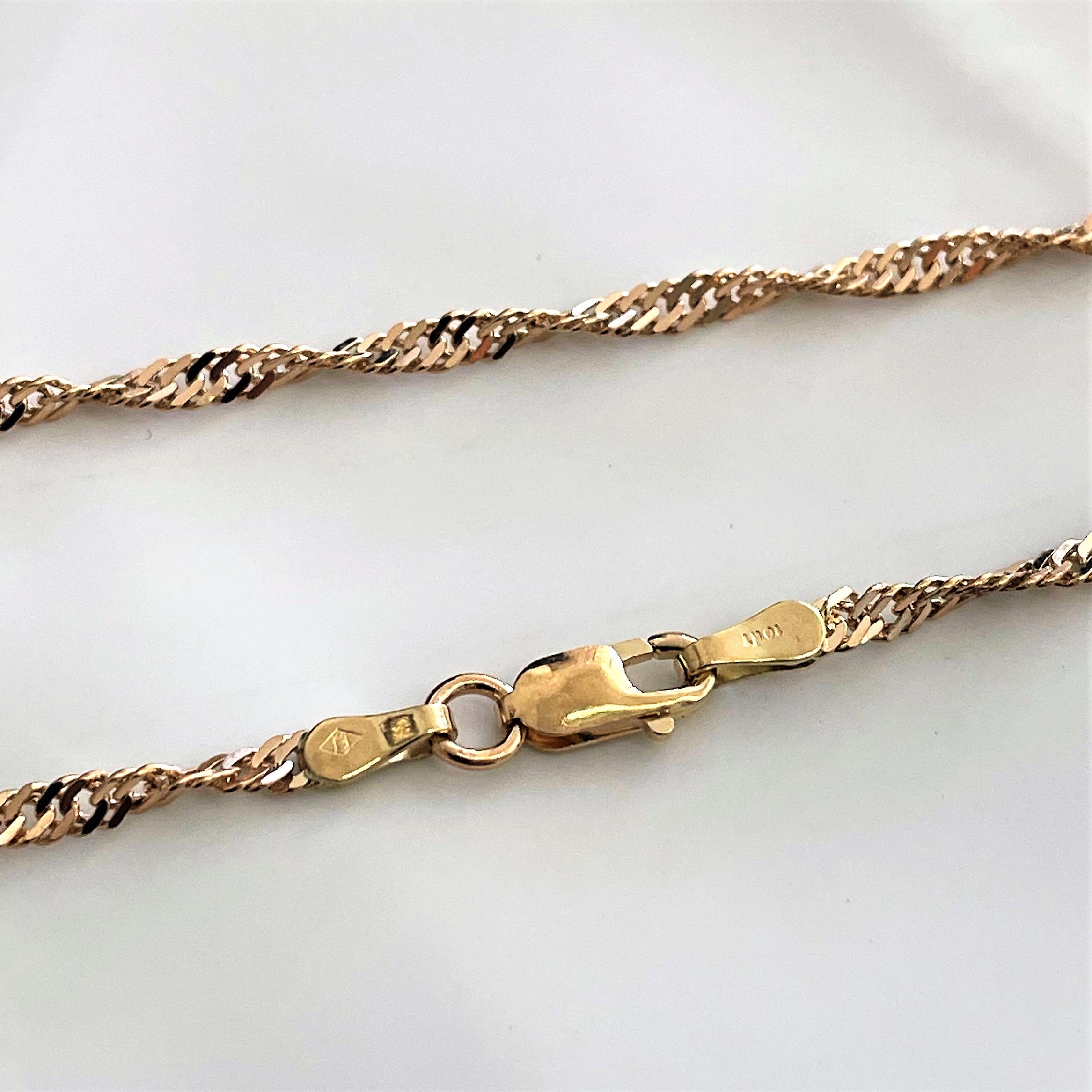 10k Yellow Gold Singapore Chain | 24"|