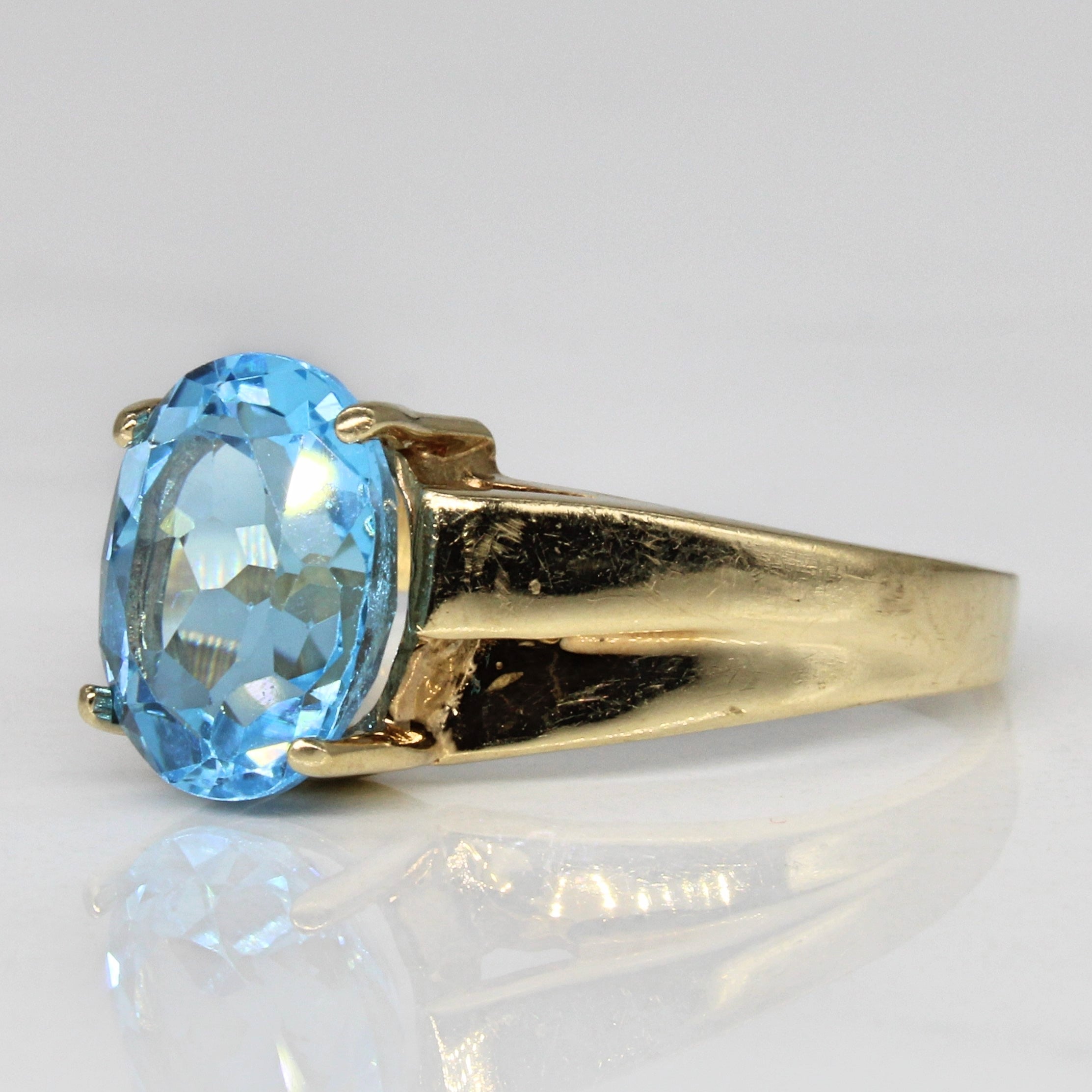 Blue Topaz Cocktail Ring | 3.00ct | SZ 9 |