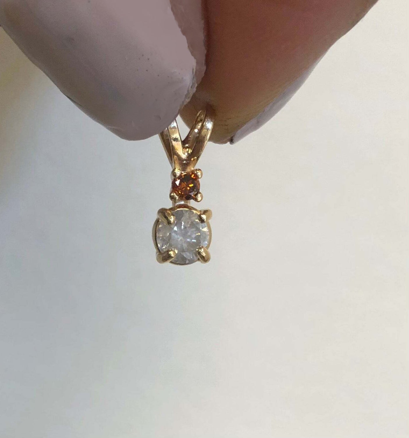 Multi Coloured Diamond Split Bail Pendant | 0.38ctw |