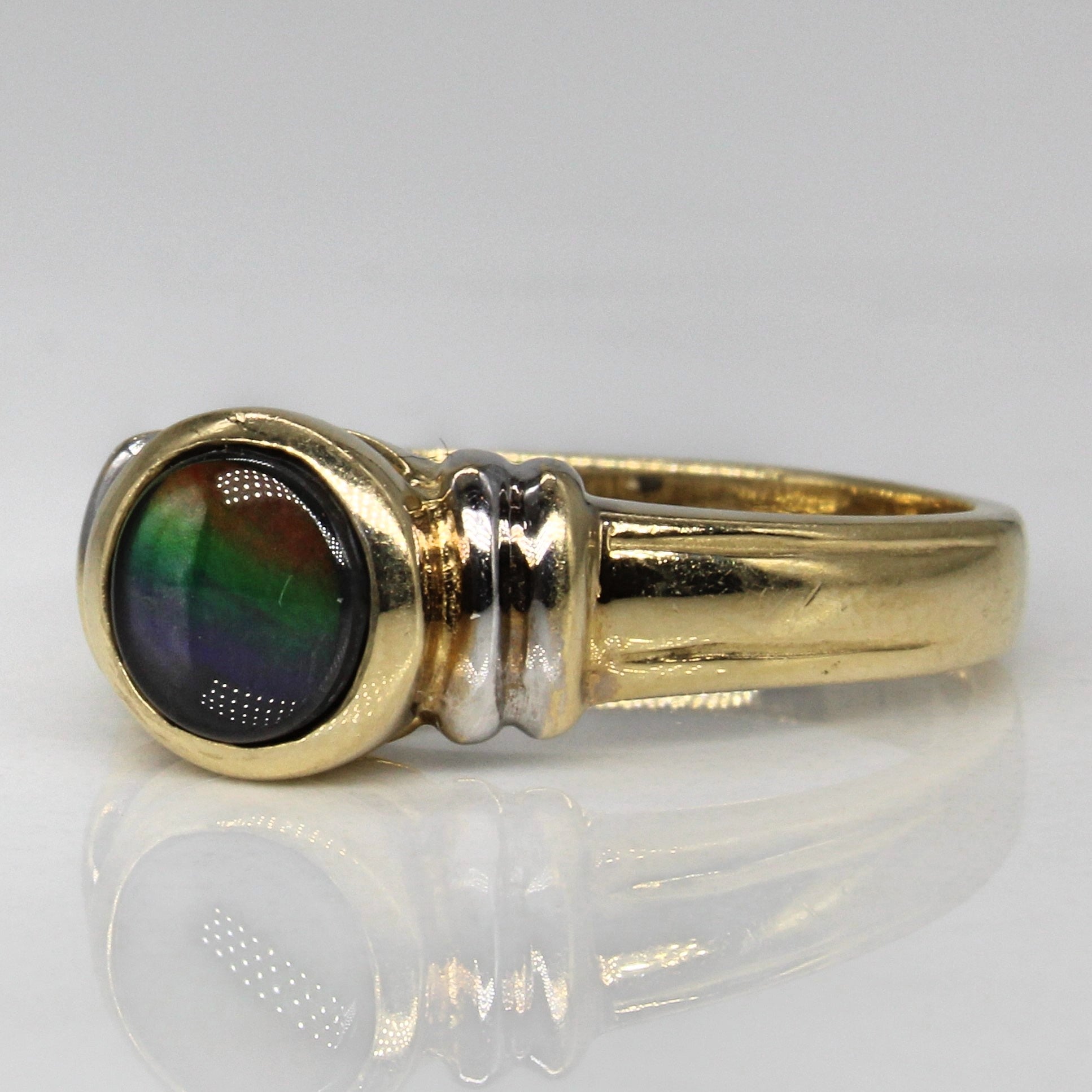 Ammolite Cocktail Ring | 0.50ct | SZ 6.75 |