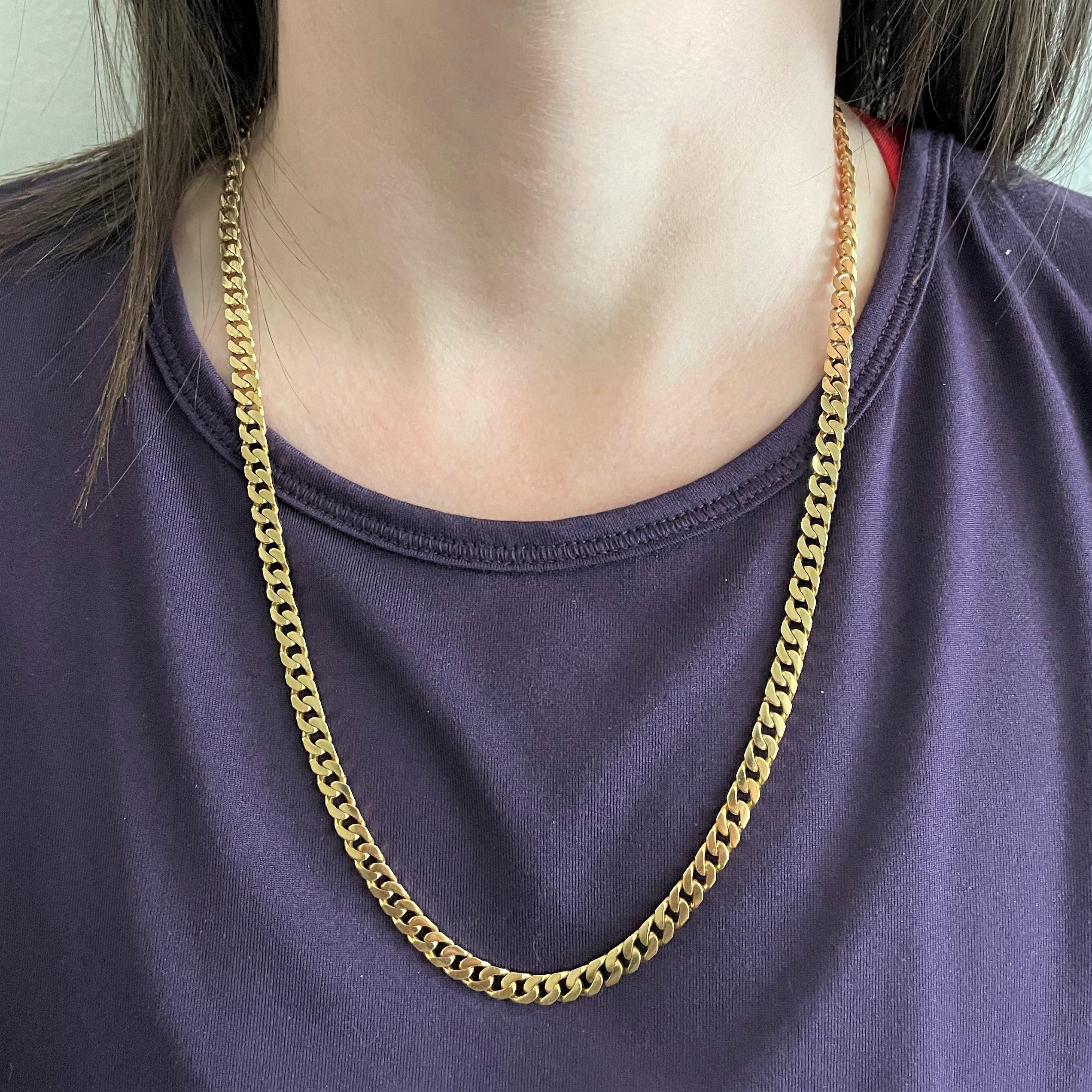 18k Yellow Gold Curb Chain | 22" |