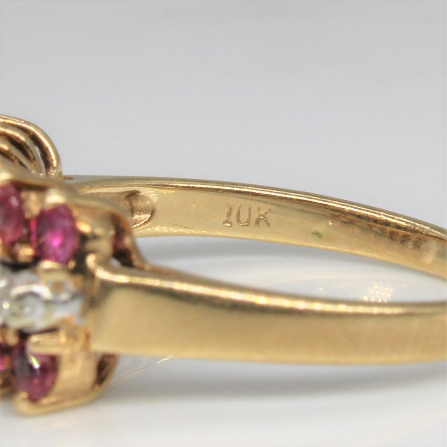 Ruby & Diamond Triple Row Ring | 0.70ctw, 0.04ctw | SZ 7.75 |