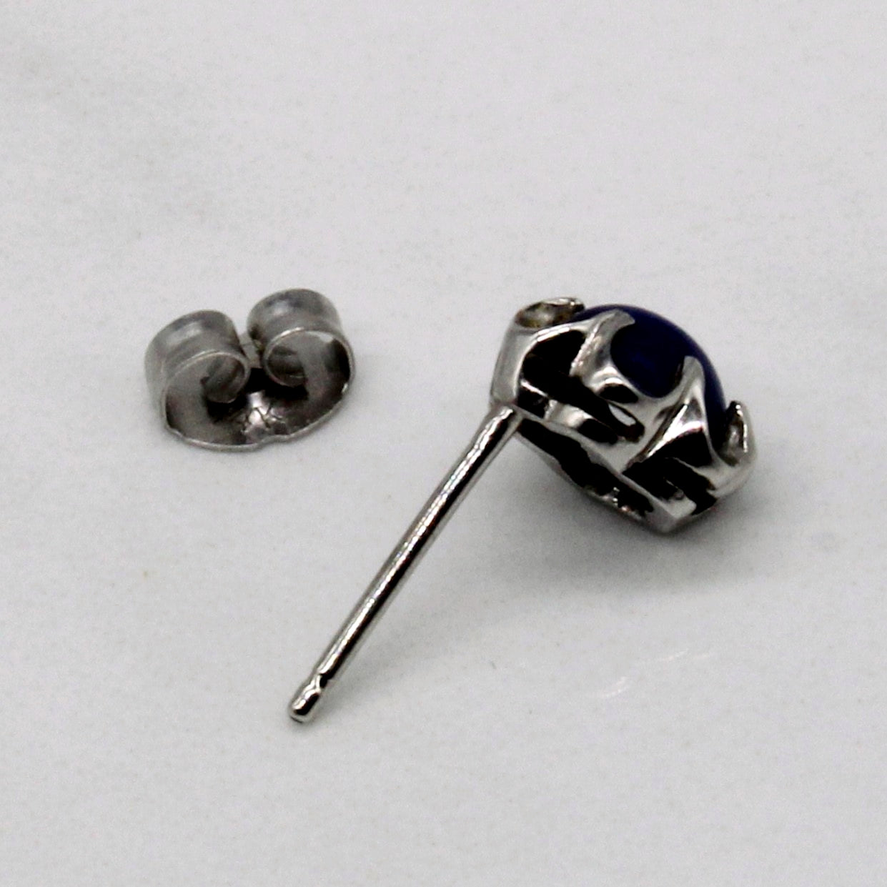Synthetic Star Sapphire Stud Earrings | 1.25ctw |
