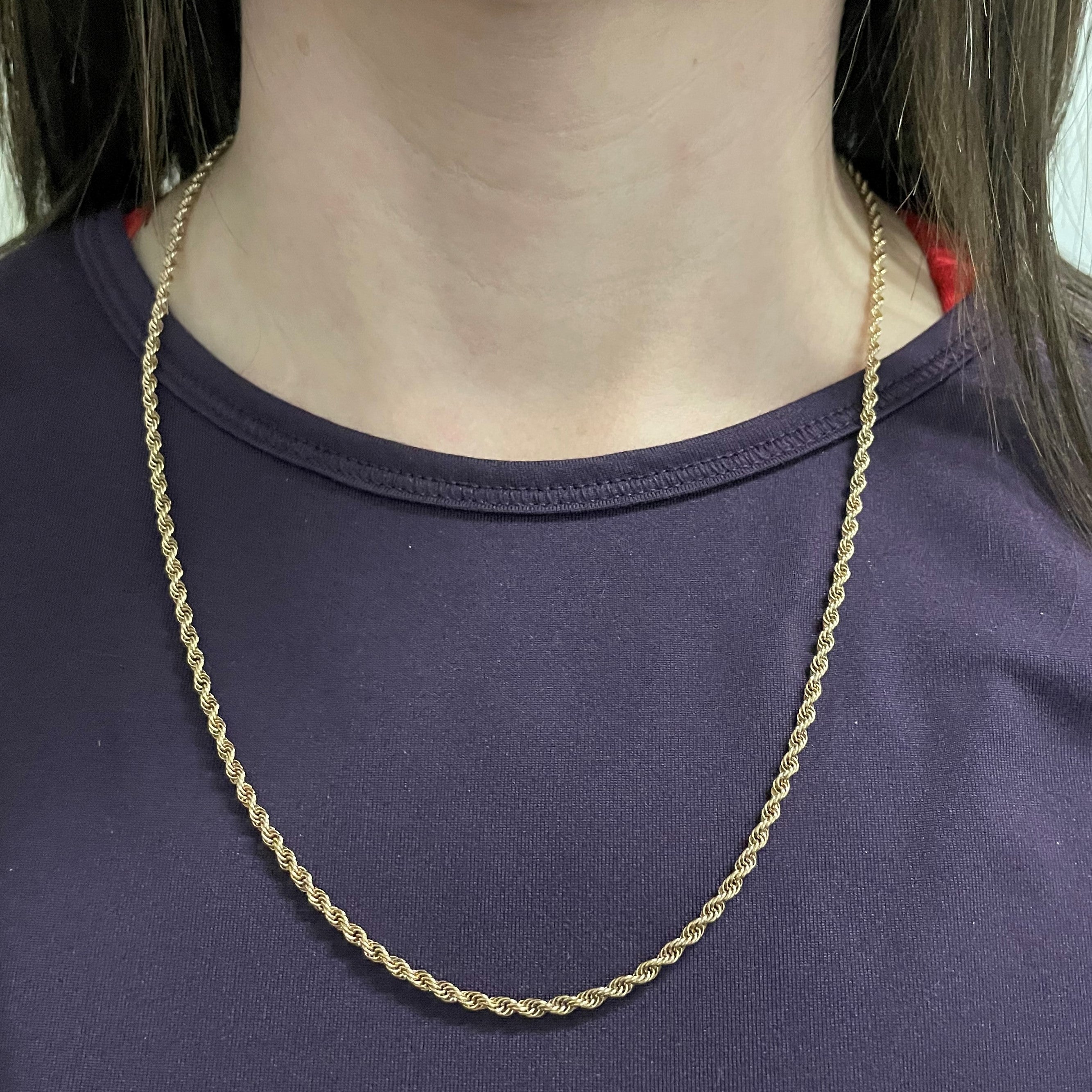 10k Yellow Gold Rope Chain | 22"|