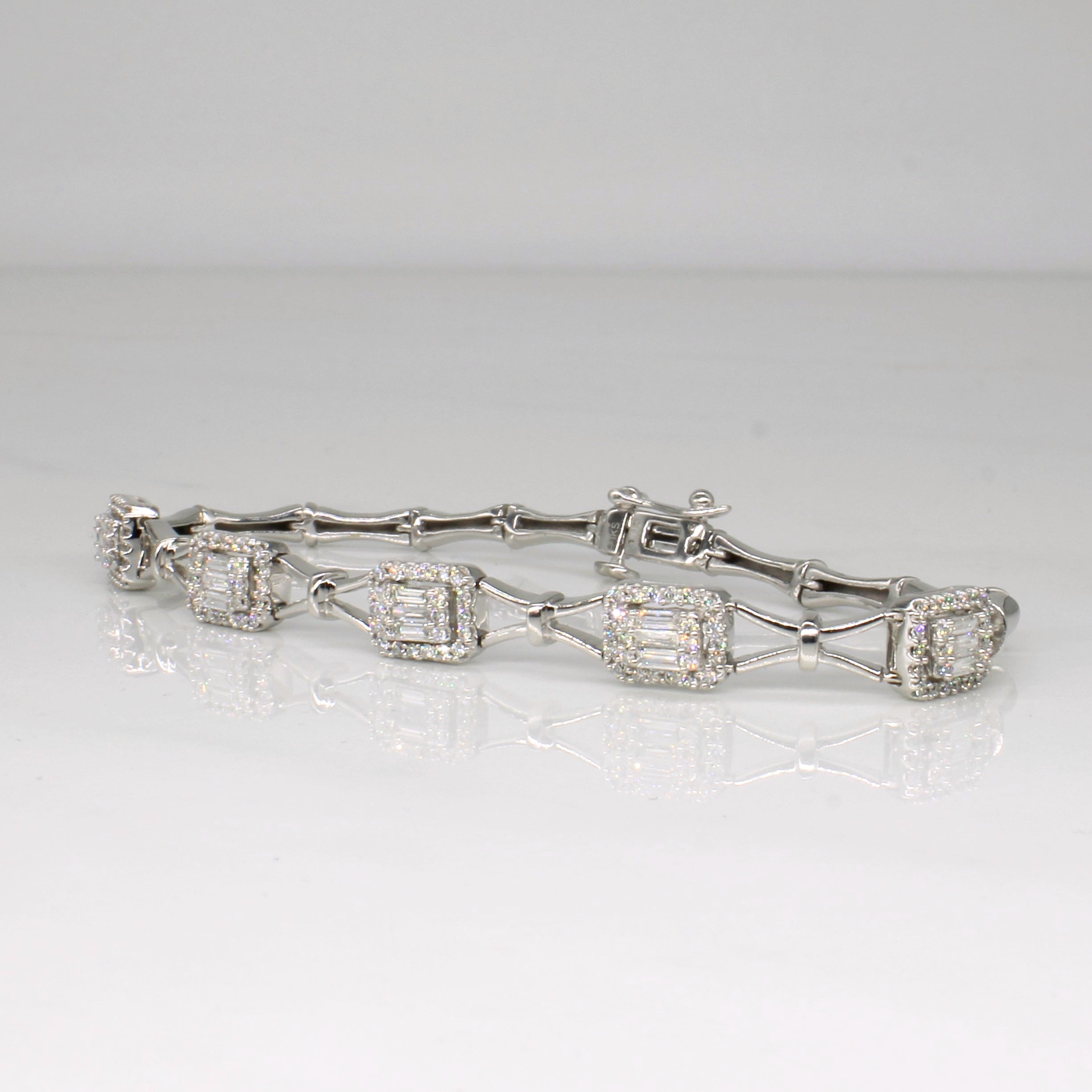 Diamond Cross Link Bracelet | 1.00ctw | 6.5" |