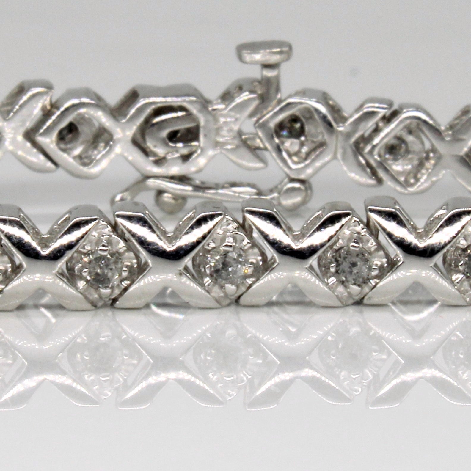 XO Diamond Tennis Bracelet | 0.75ctw | 7" |