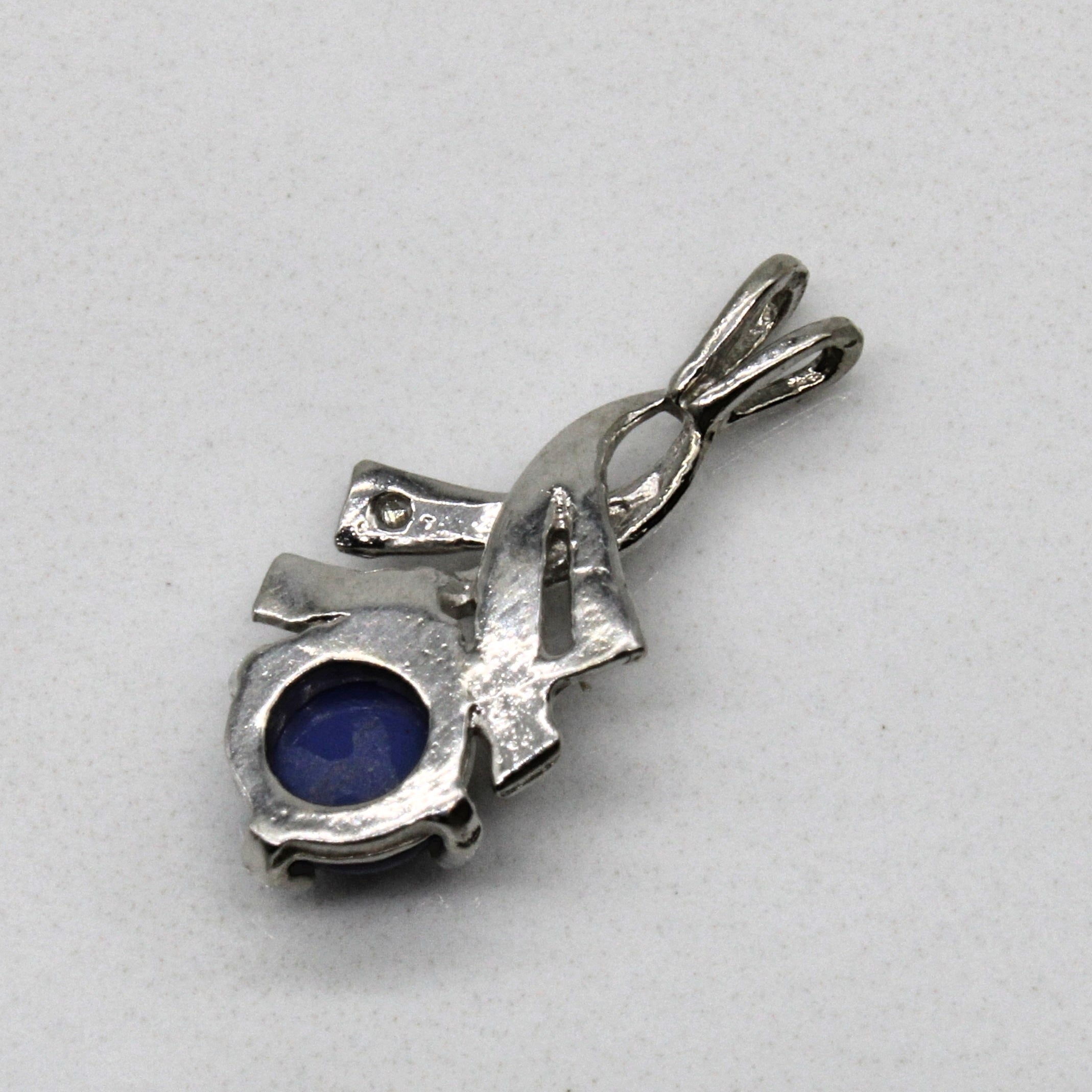 Synthetic Star Sapphire & Diamond Pendant | 0.50ct, 0.01ct |