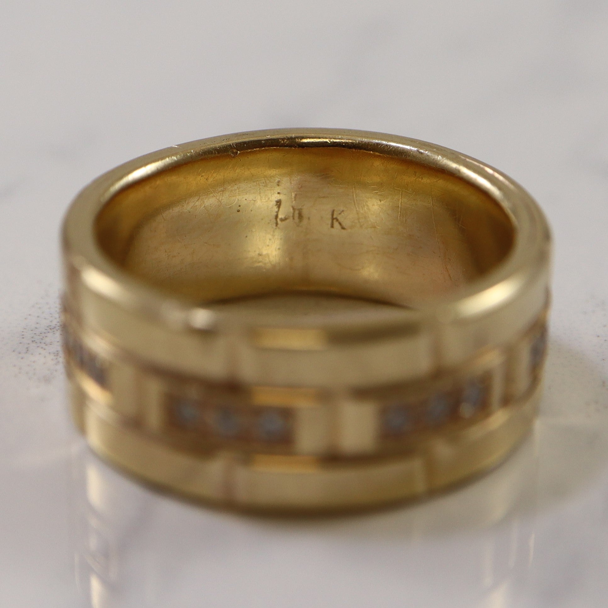 Flush Set Diamond Brick Band | 0.15ctw | SZ 5 |