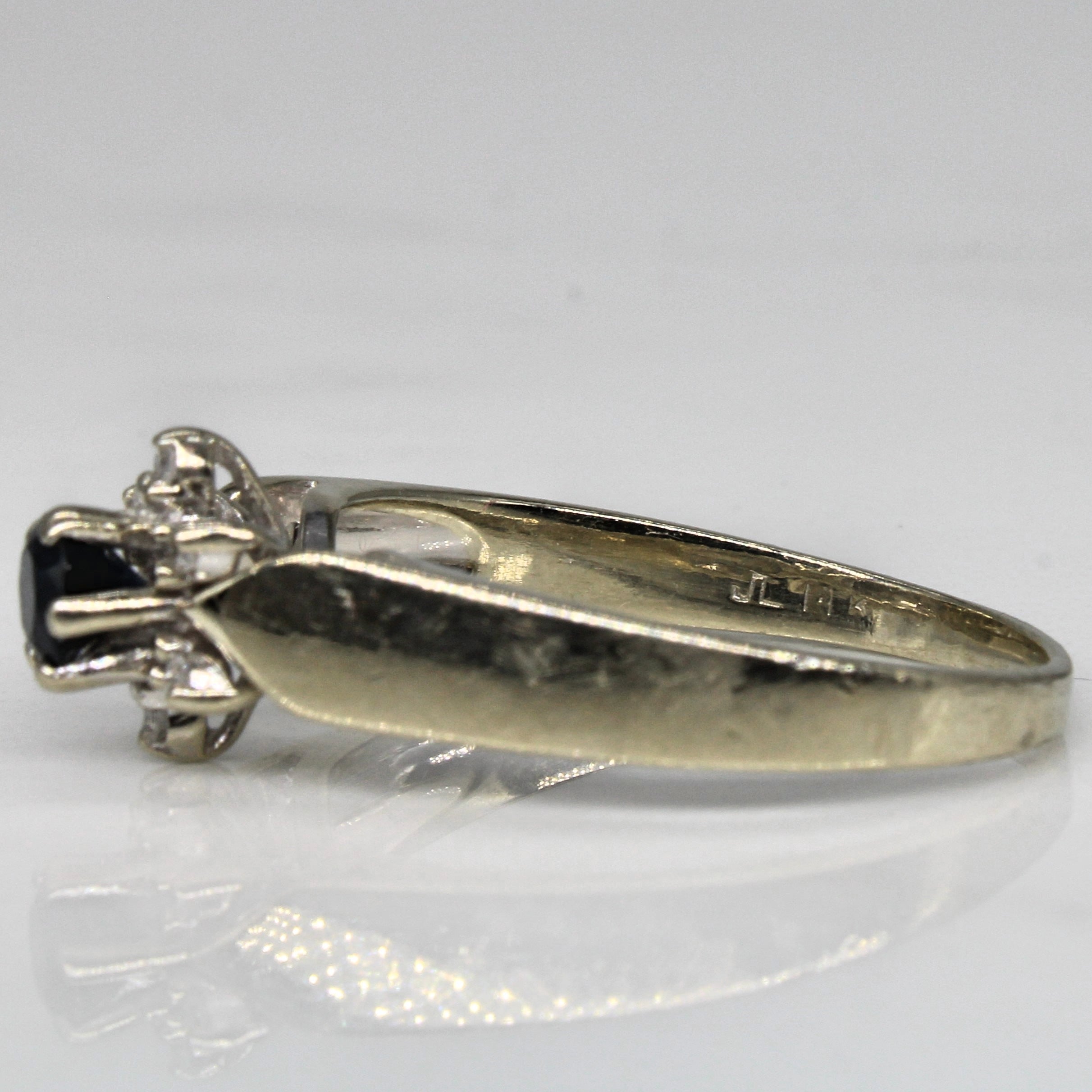 High Set Sapphire & Diamond Ring | 0.25ct, 0.05ctw | SZ 7.5 |