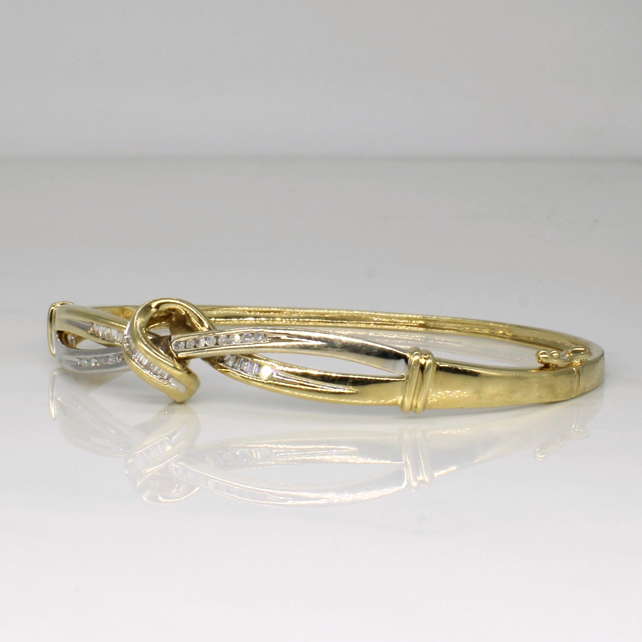 Diamond Knot Bangle Bracelet | 0.25ctw | 8" |