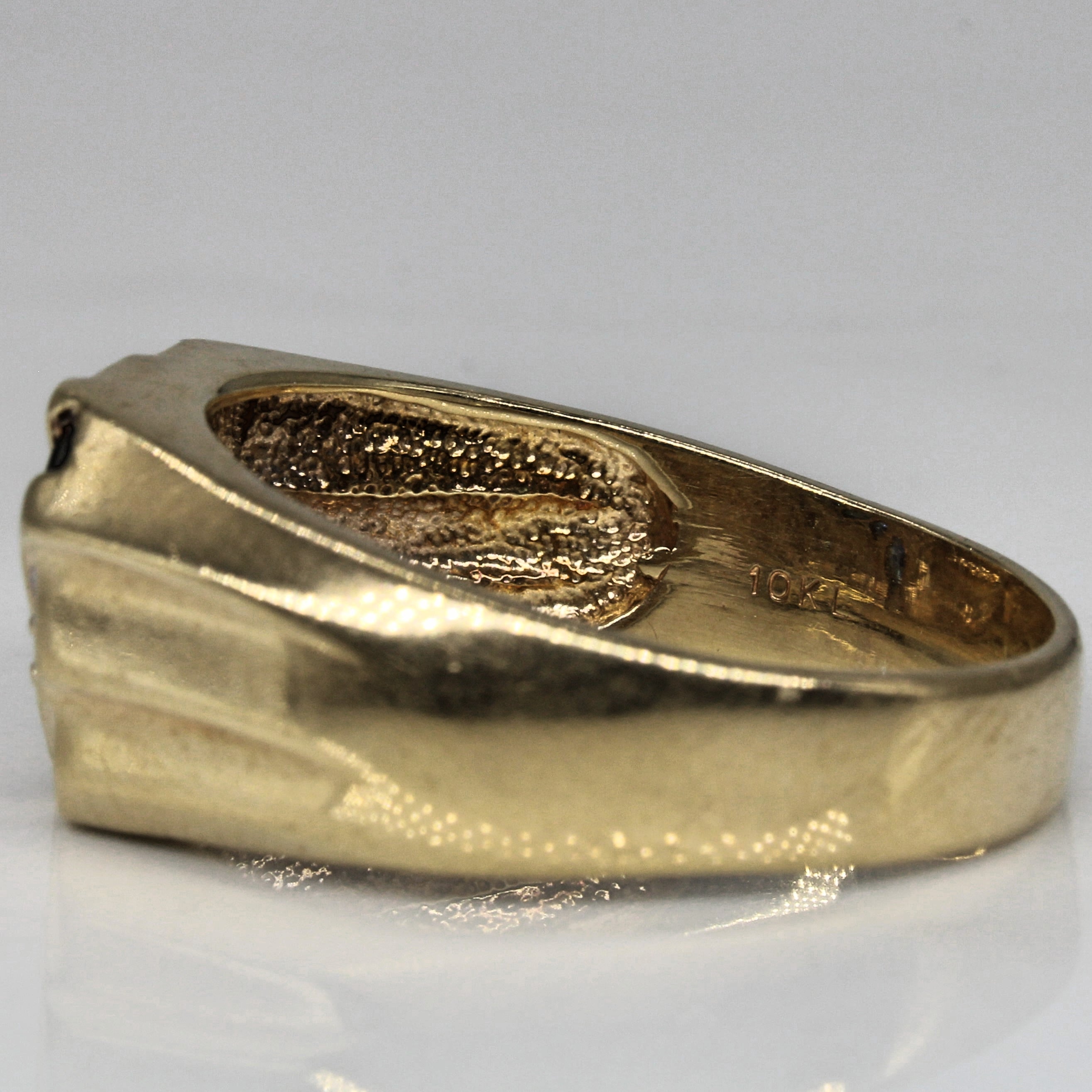 Diagonal Set Sapphire & Diamond Ring | 0.50ctw, 0.15ctw | SZ 12 |