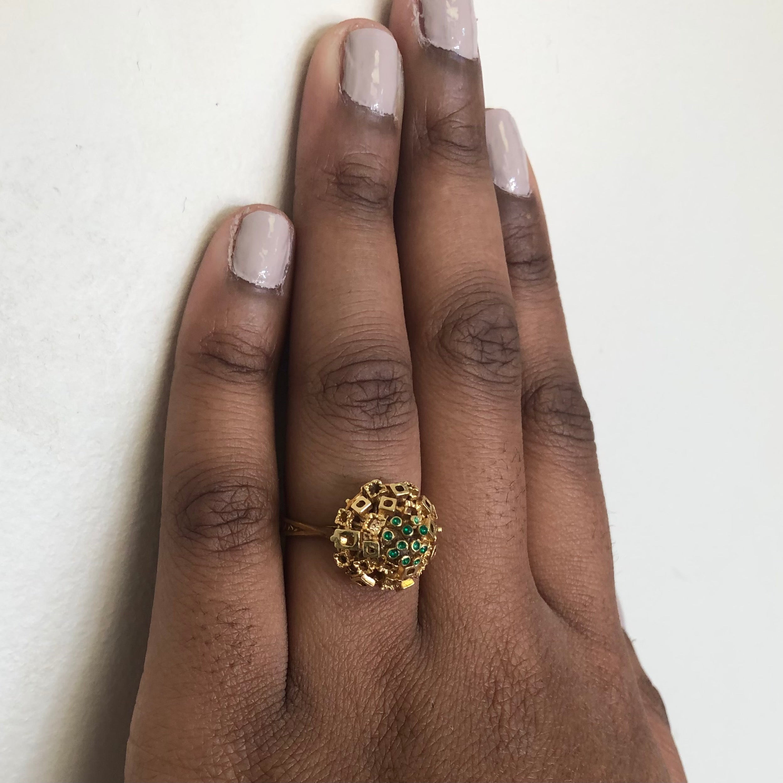 UnoAerre' Filigree Cocktail Ring | 0.15ctw | SZ 8.75 |