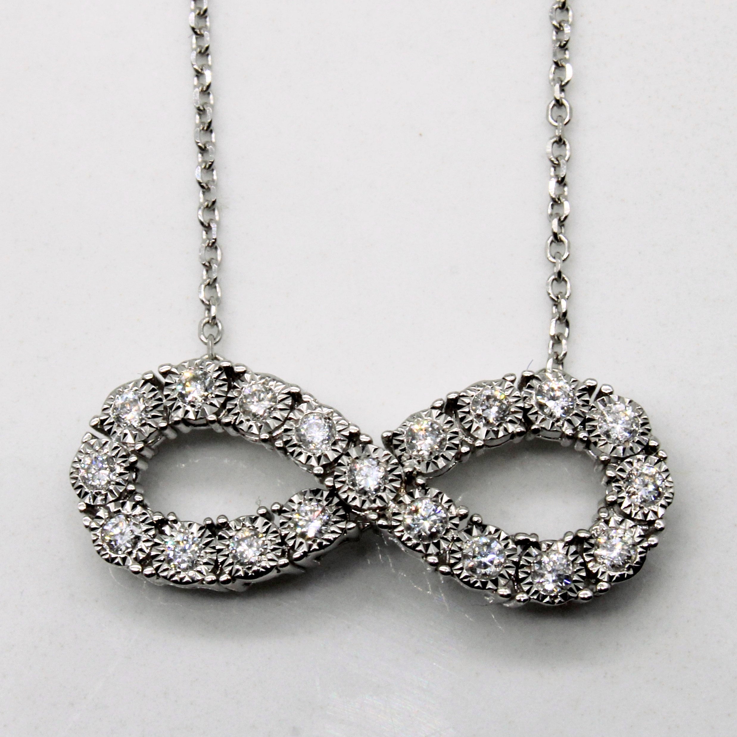 Diamond Infinity Pendant Necklace | 0.25ctw | 18" |