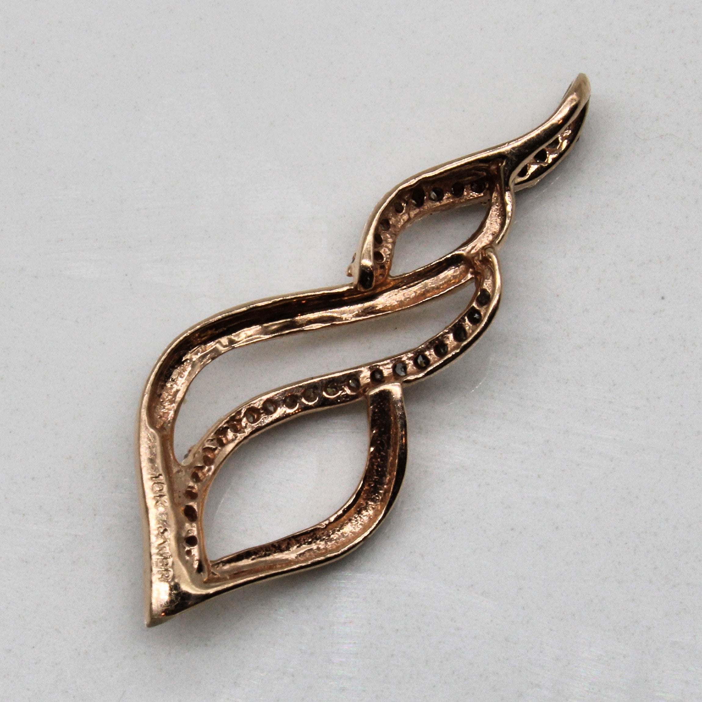 Rose Gold Diamond Twist Pendant | 0.05ctw |