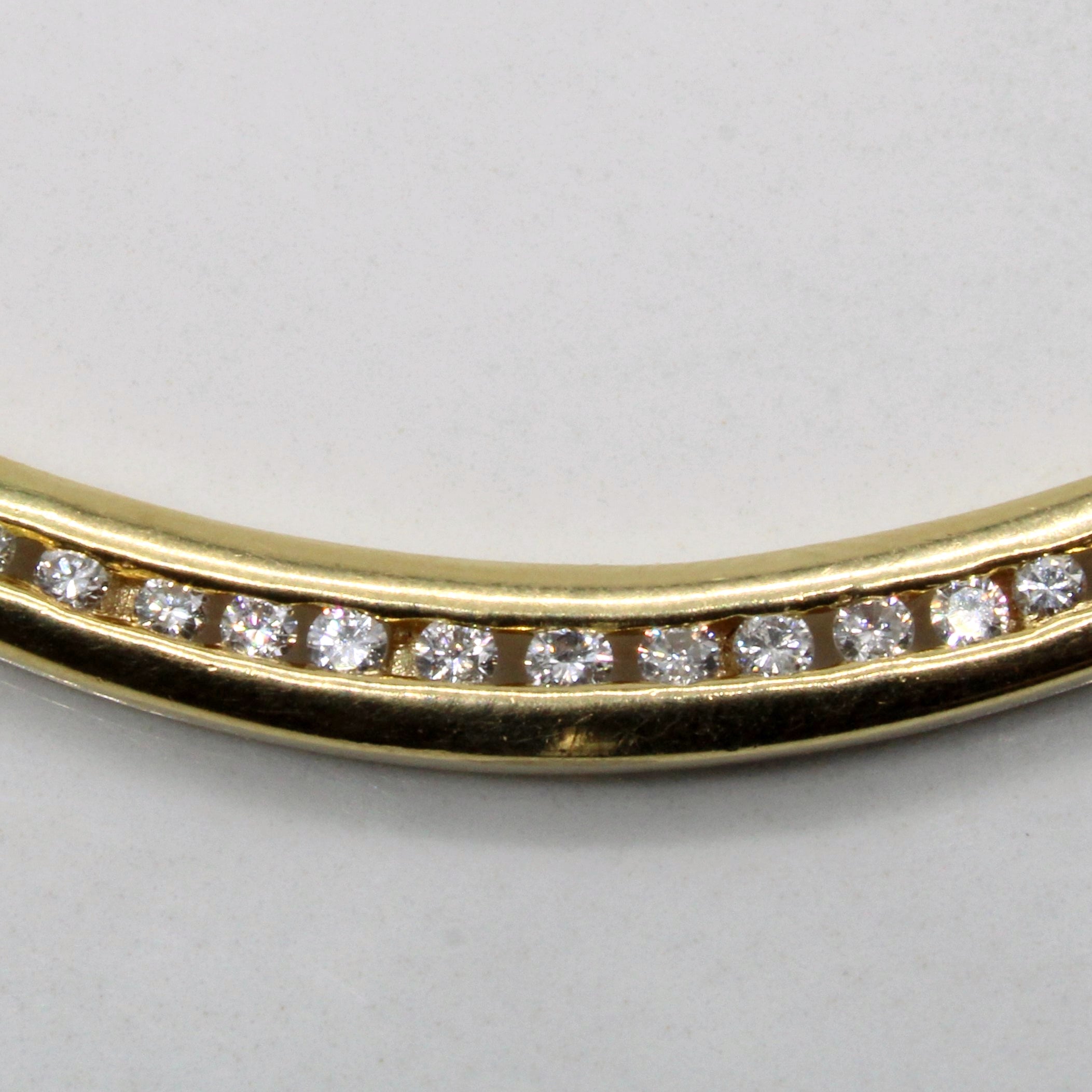 Channel Set Diamond Scoop Necklace | 0.26ctw | 17" |