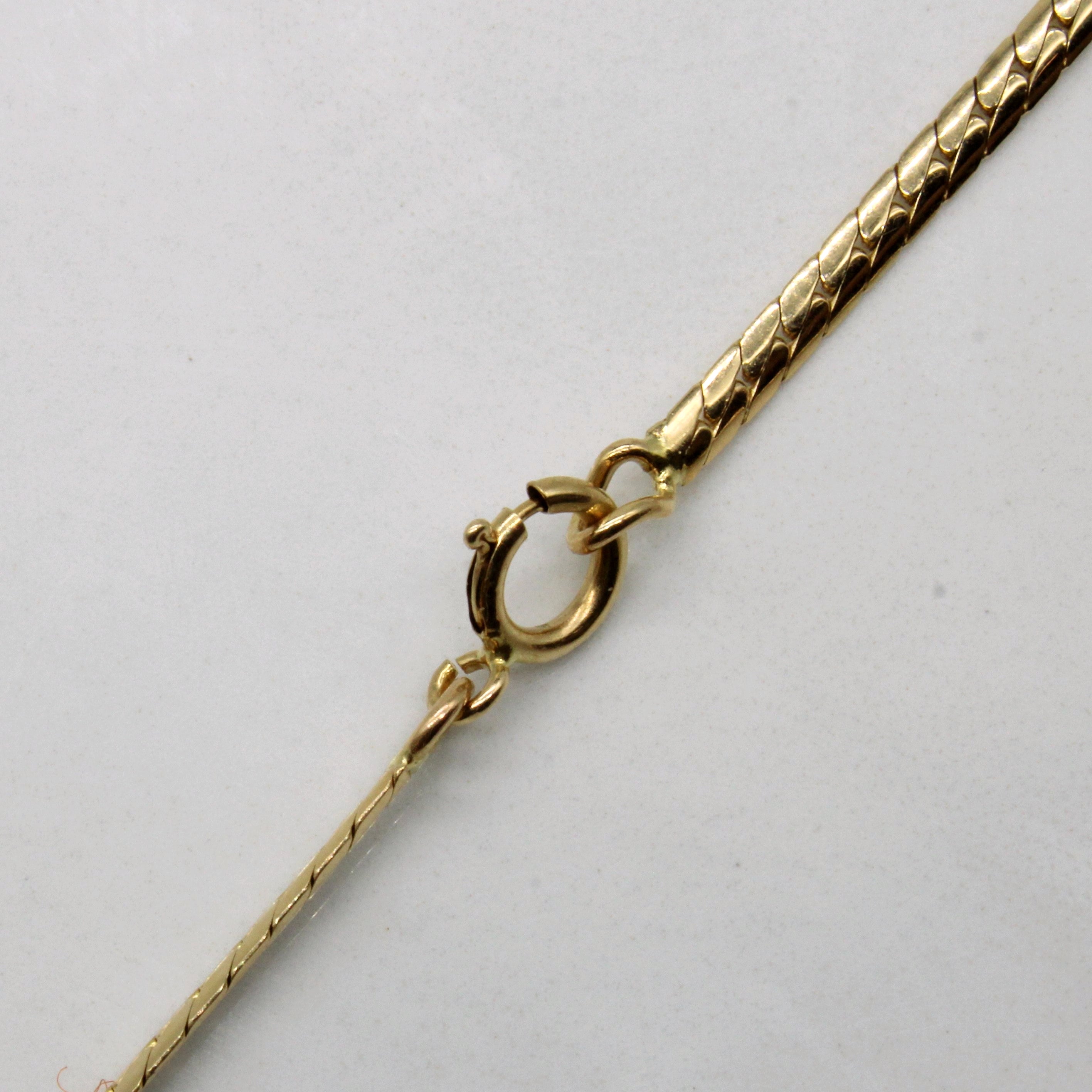 Channel Set Diamond Scoop Necklace | 0.26ctw | 17" |