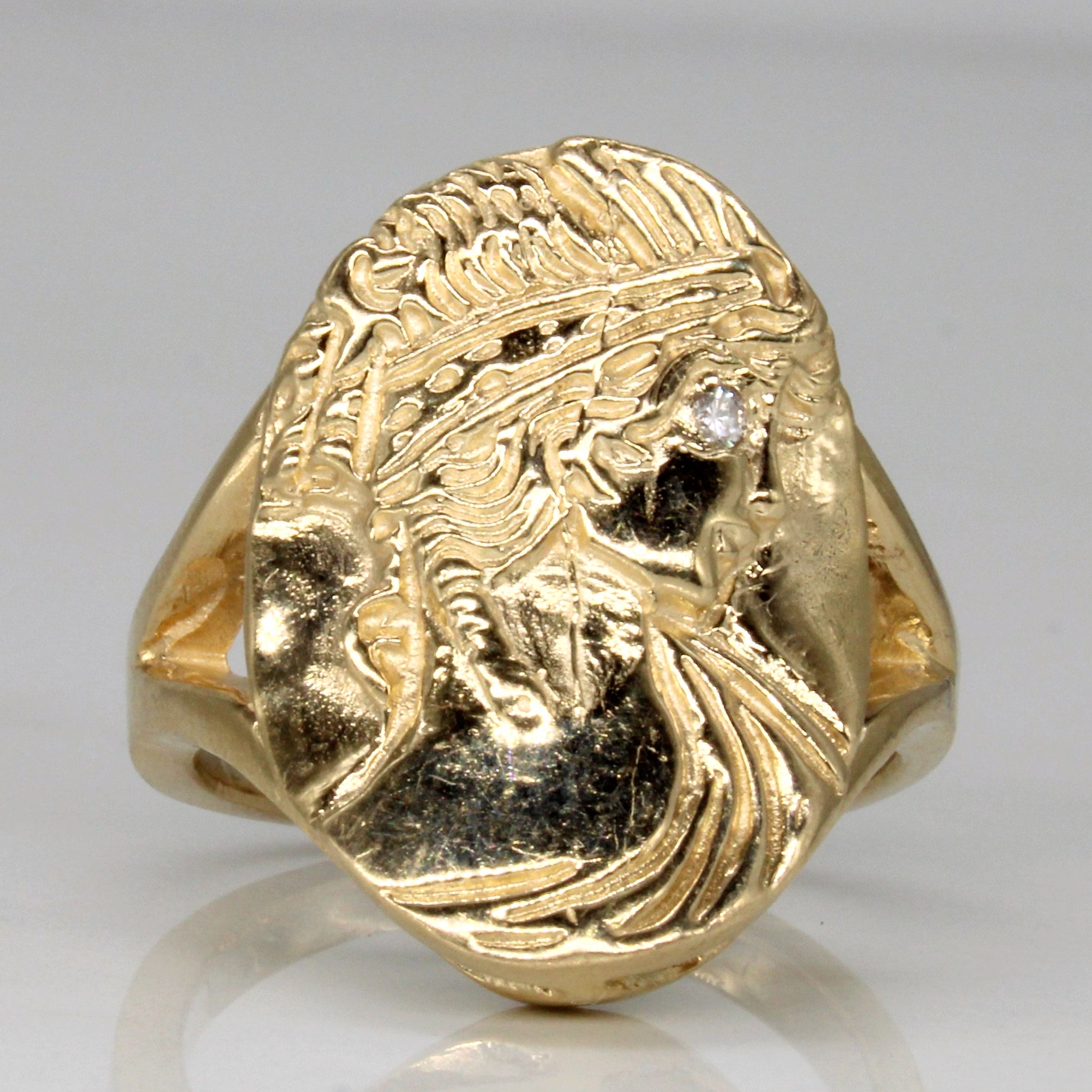 Diamond Portrait Ring | 0.02ct | SZ 8.5 |