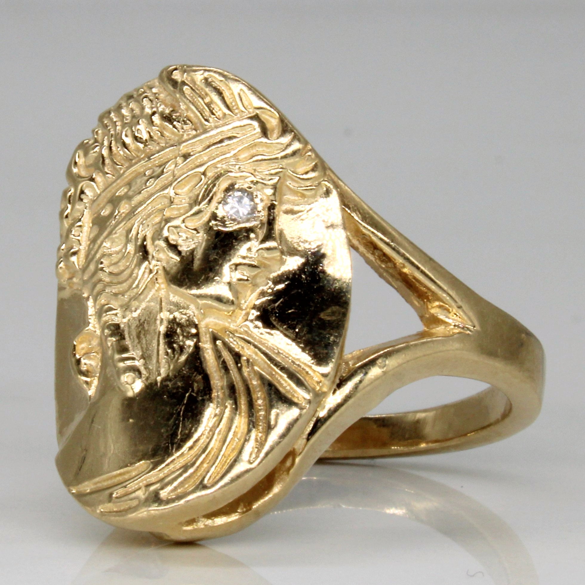 Diamond Portrait Ring | 0.02ct | SZ 8.5 |