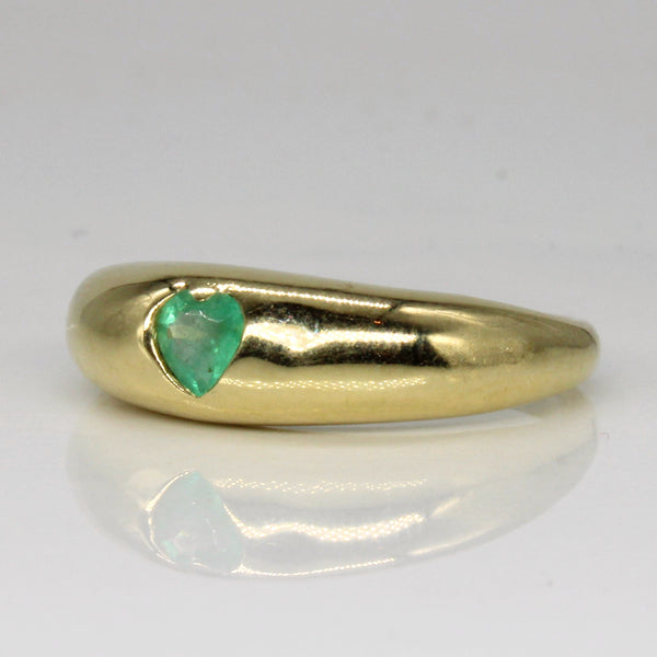Emerald Heart Ring | 0.17ct | SZ 6.25 |