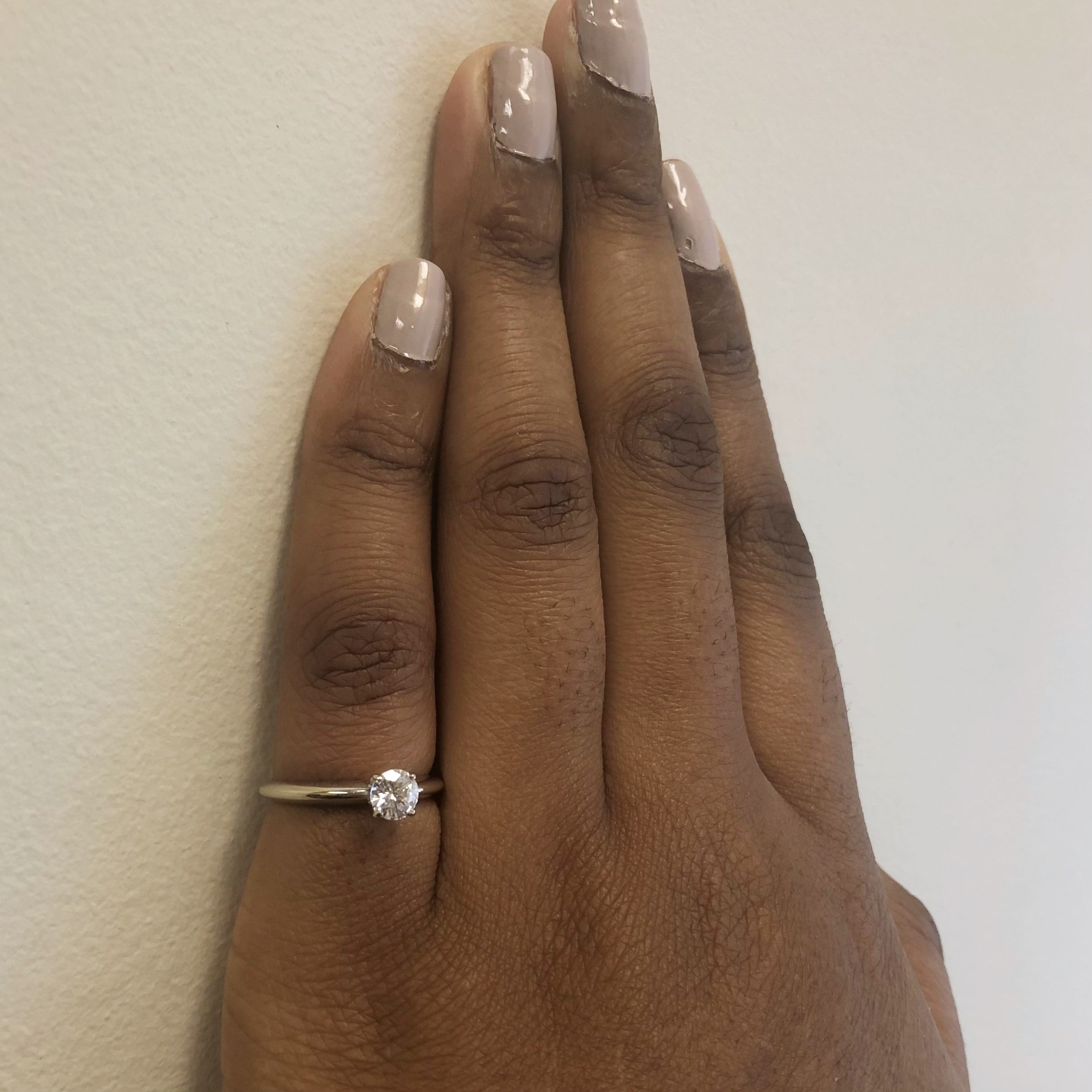 Bague solitaire diamant à bords tranchants | 0,48 ct | Taille 6,5 |