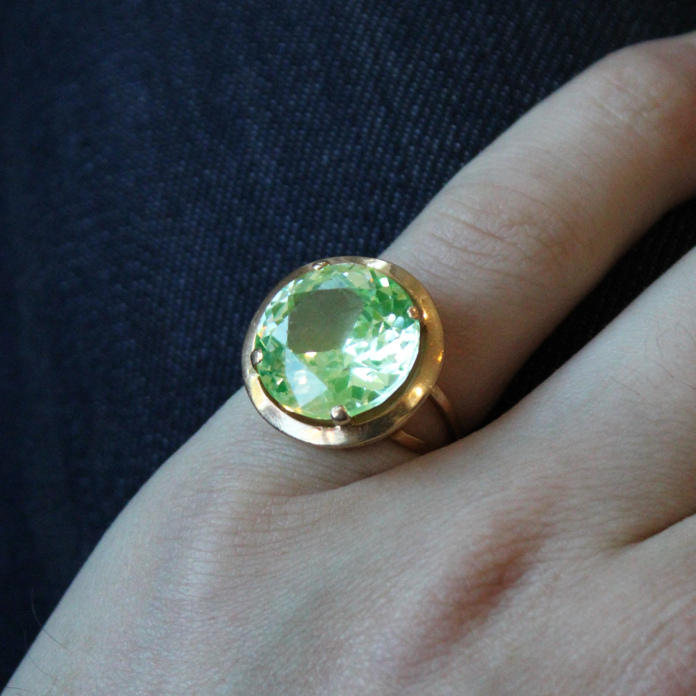 Vintage Synthetic Spinel Cocktail Ring | 11.05ct | SZ 6.5 |