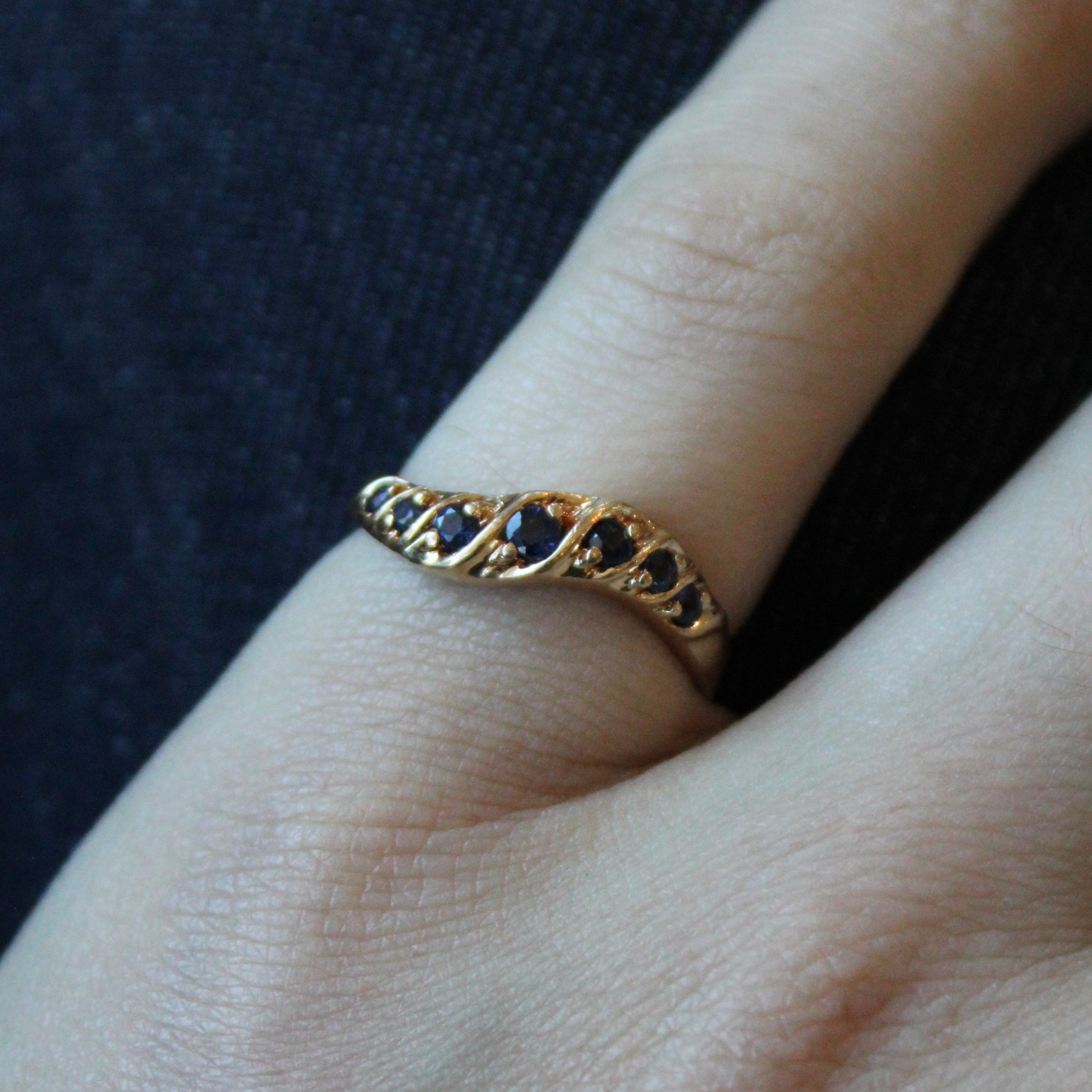 Bague contour saphir | 0,15 ct | Taille 6,25 |