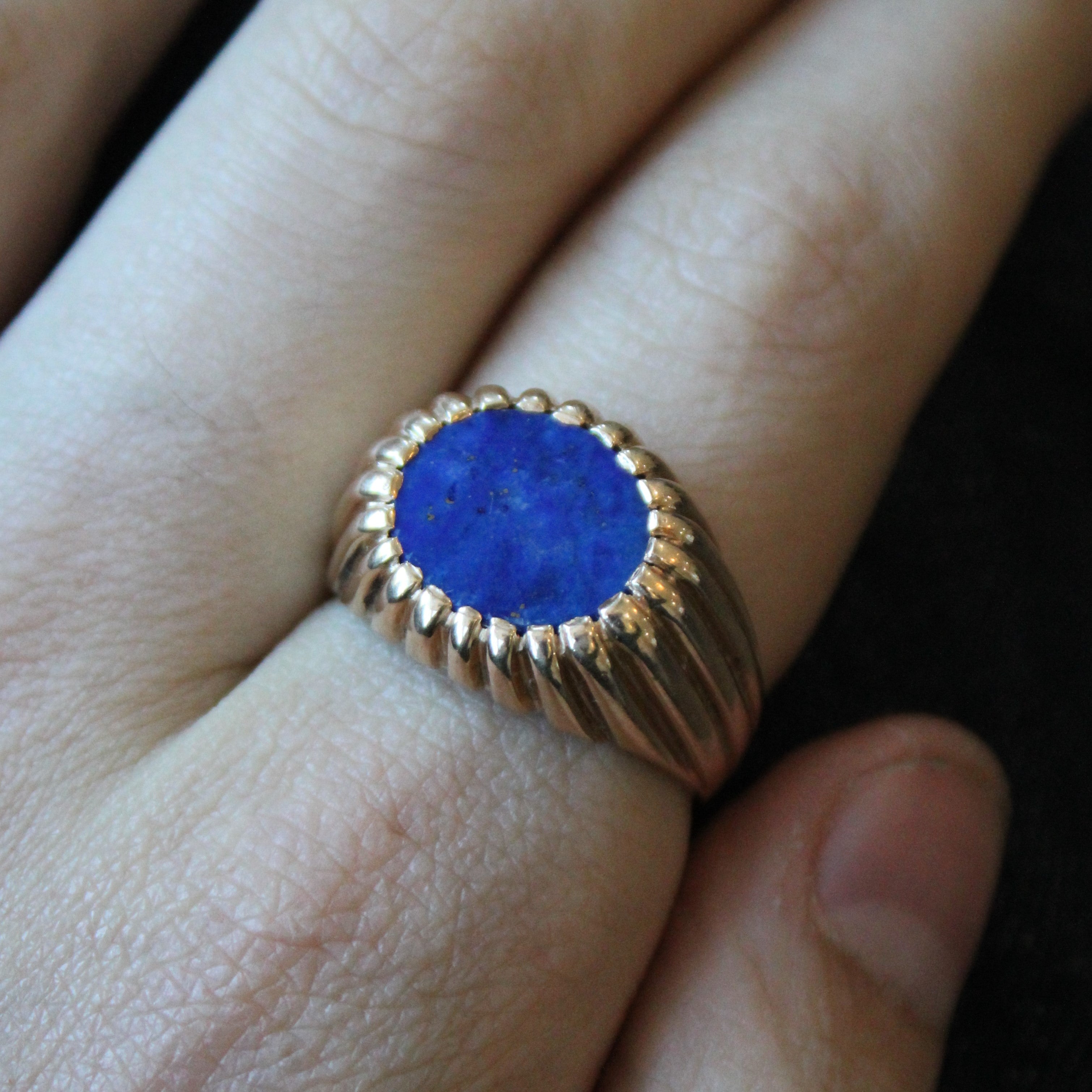 Bague Cabochon Lapis Lazuli | 2,30ct | Taille 10,5 |